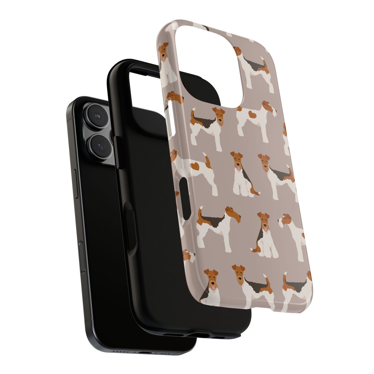 Dog Lover Tough Case - Stylish Phone Case Featuring Playful Fox Terriers