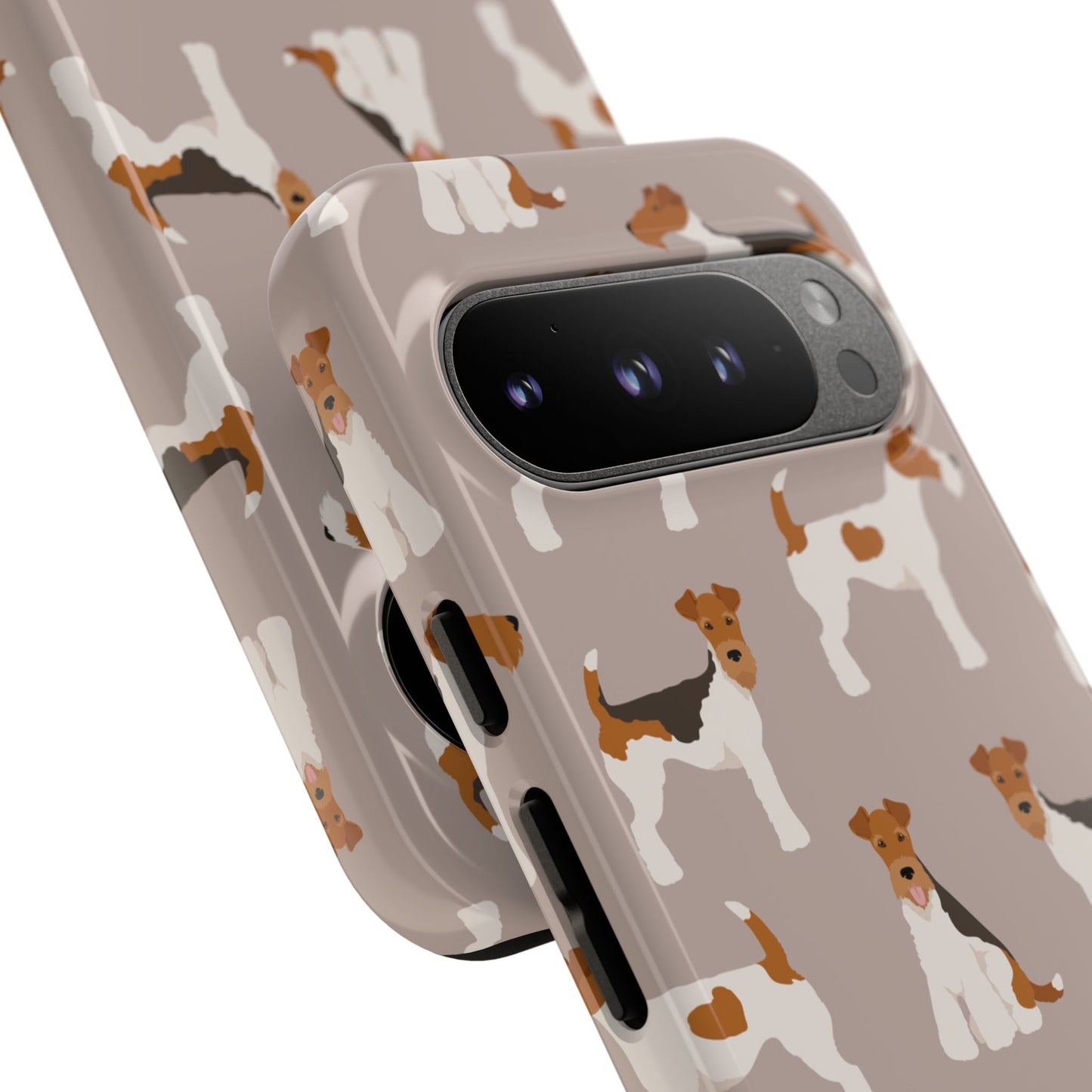 Dog Lover Tough Case - Stylish Phone Case Featuring Playful Fox Terriers