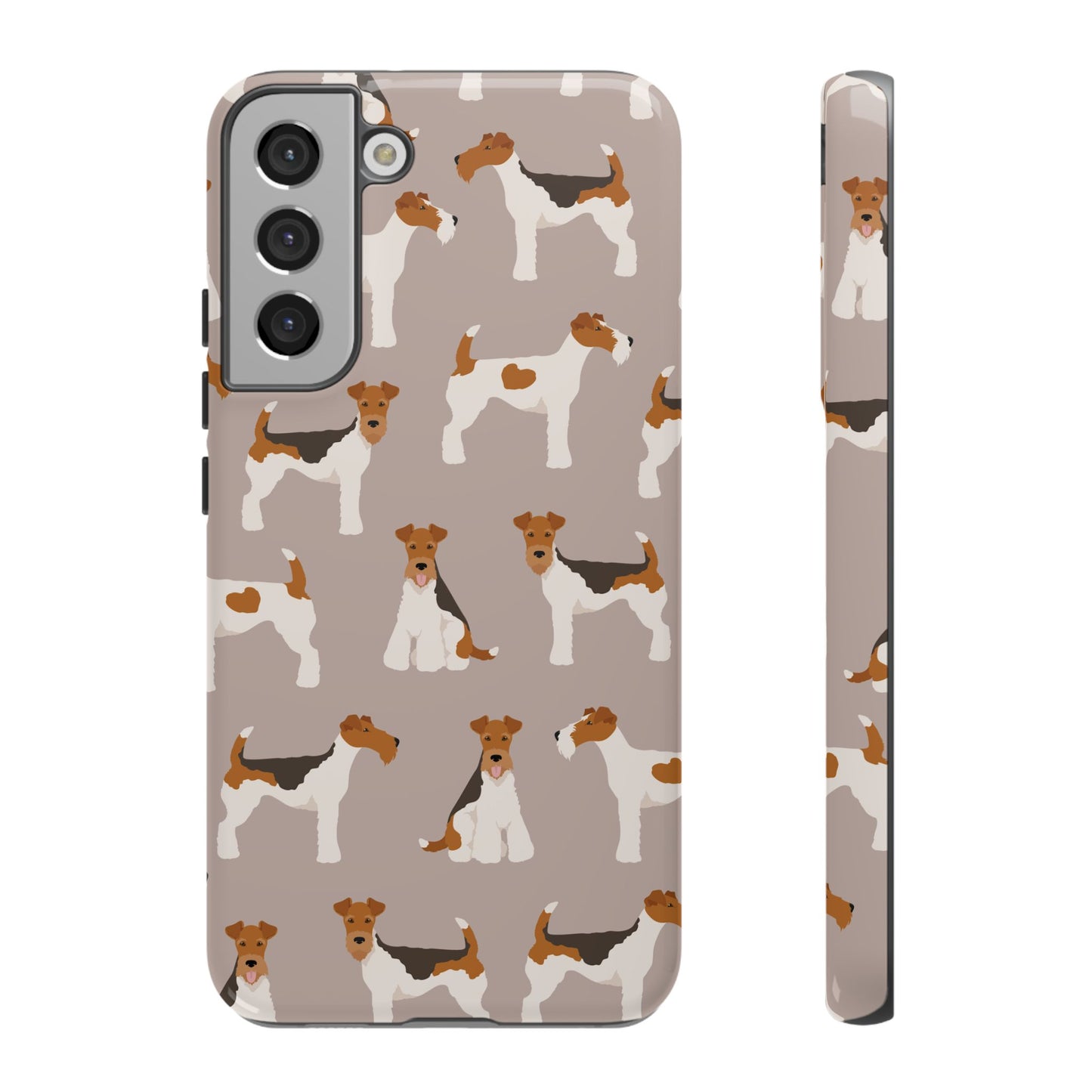 Dog Lover Tough Case - Stylish Phone Case Featuring Playful Fox Terriers