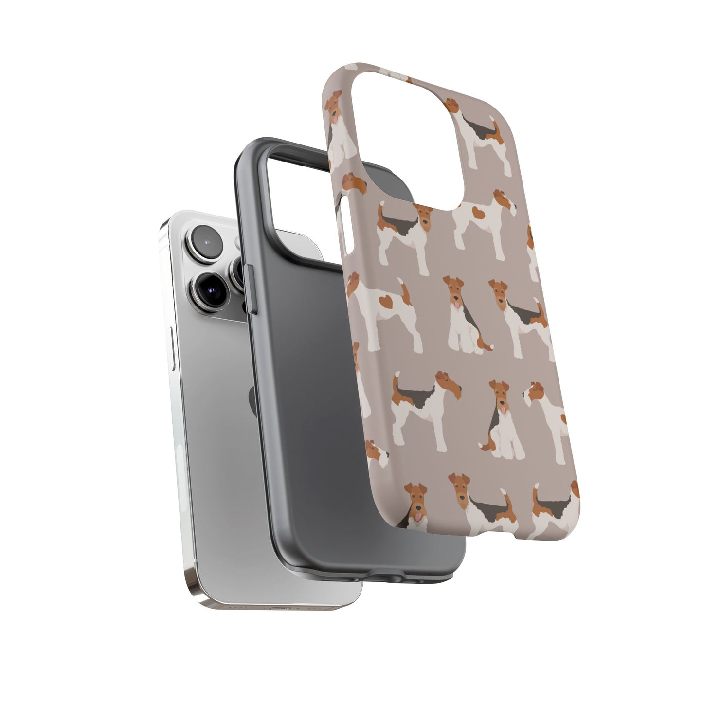 Dog Lover Tough Case - Stylish Phone Case Featuring Playful Fox Terriers