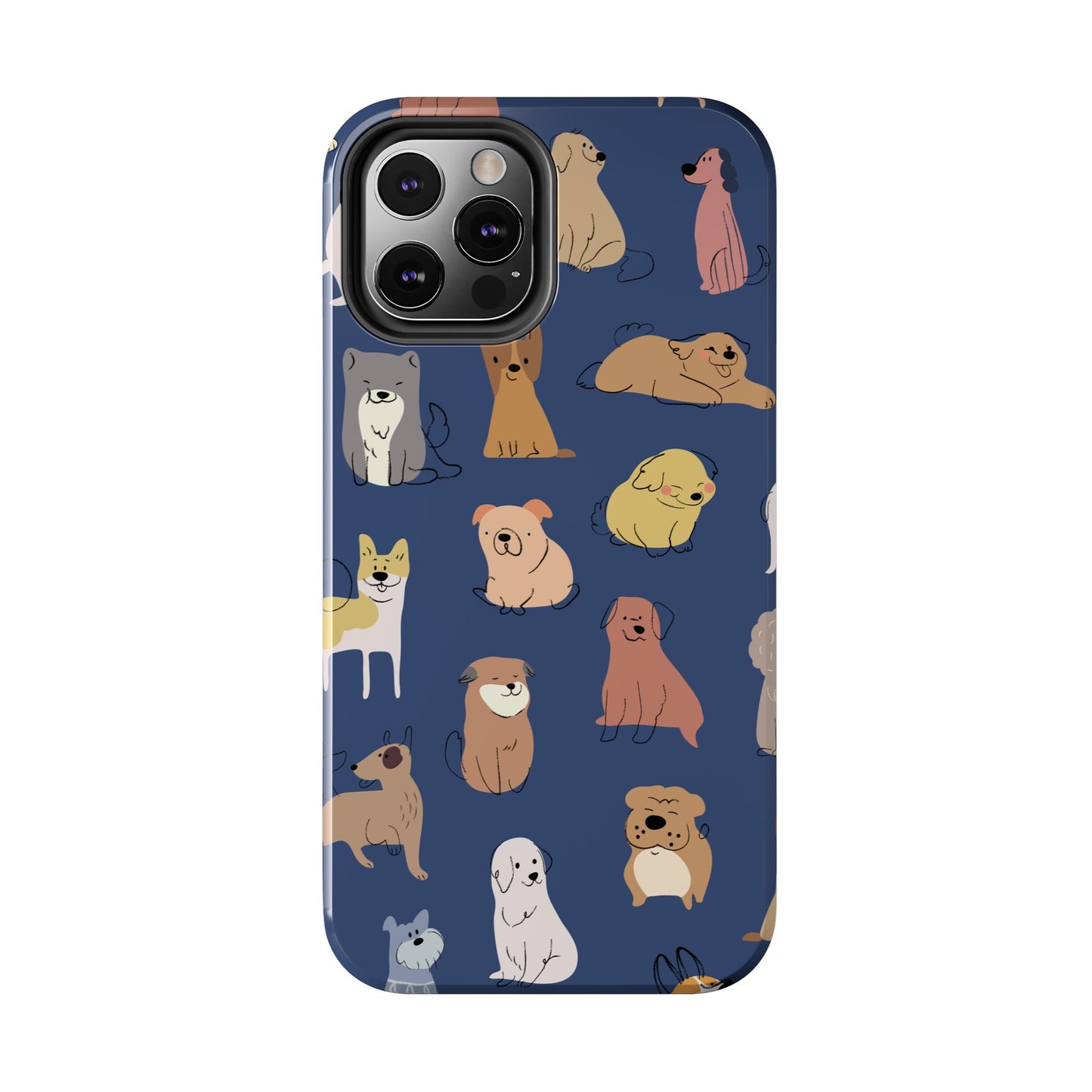 Cute Cartoon Dog Tough Phone Case - Perfect for Pet Lovers