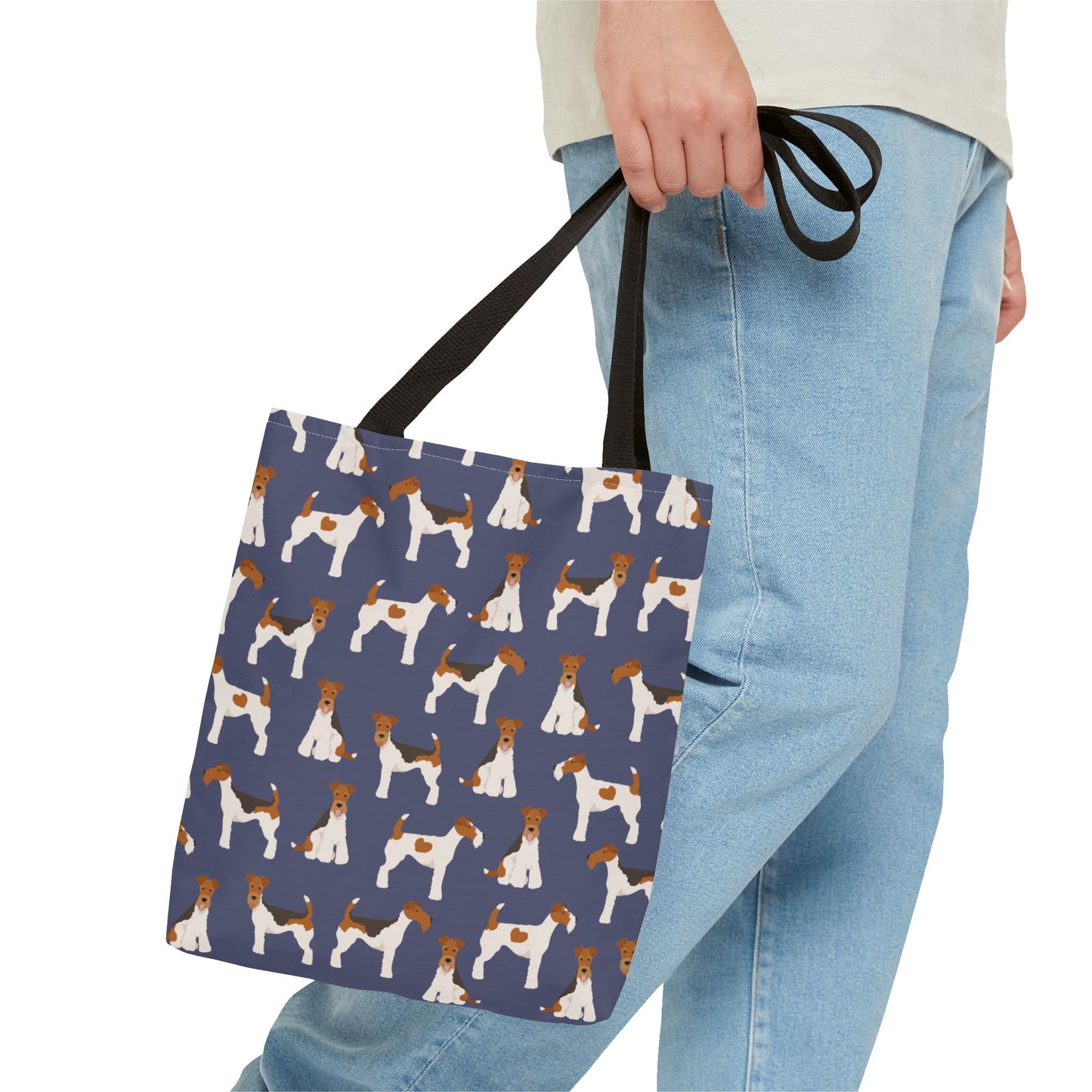 Wire Fox Terrier Dog Pattern Tote Bag - Perfect for Pet Lovers!