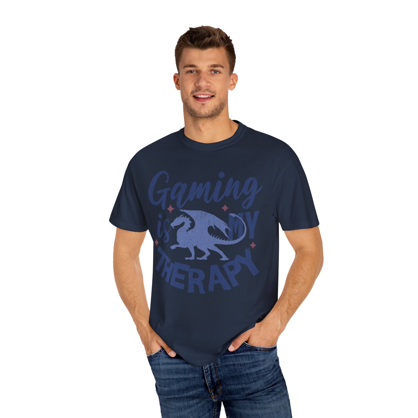 Gaming Therapy Unisex Garment-Dyed T-Shirt | Perfect for Gamers & Casual Wear