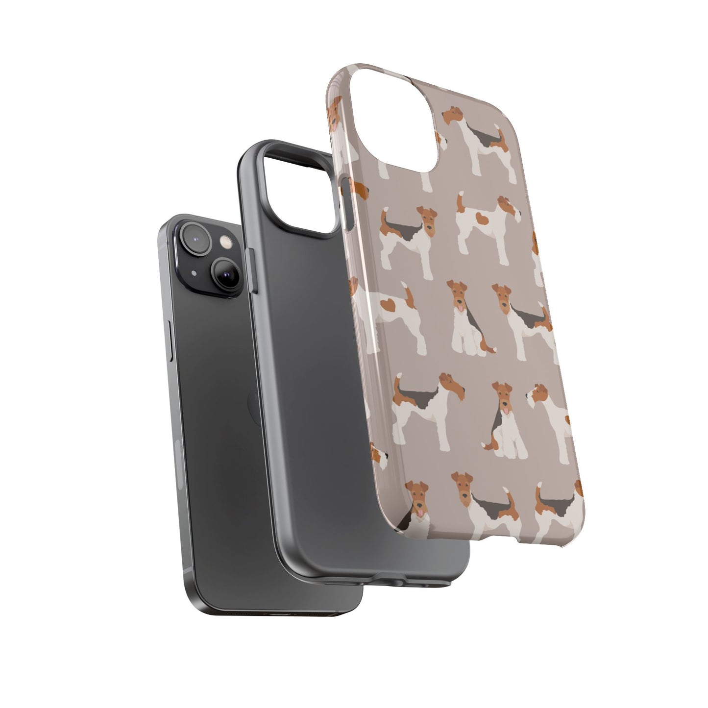 Dog Lover Tough Case - Stylish Phone Case Featuring Playful Fox Terriers
