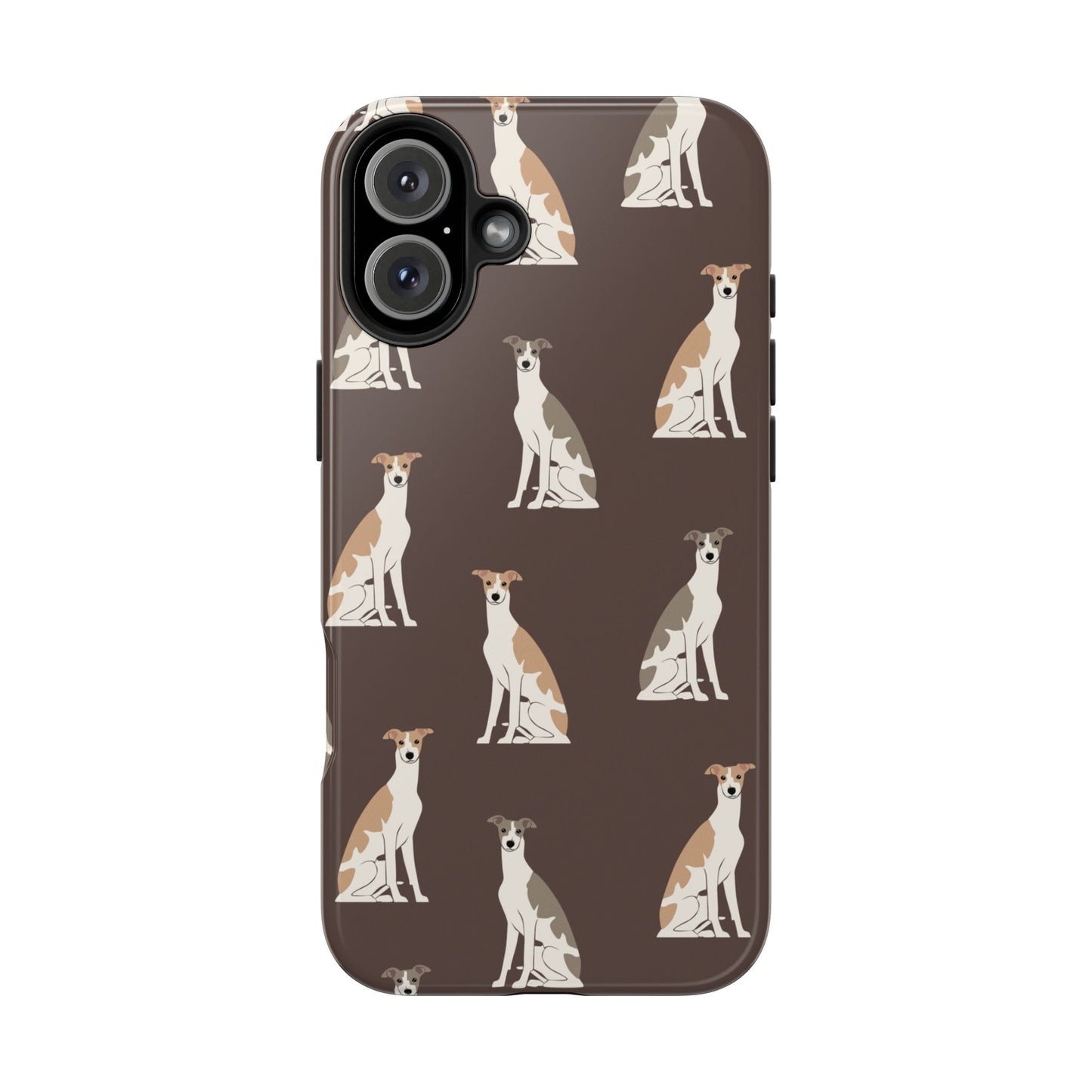 Elegant Grey Hound Pattern Phone Case - Durable & Stylish Dog Lover Accessory
