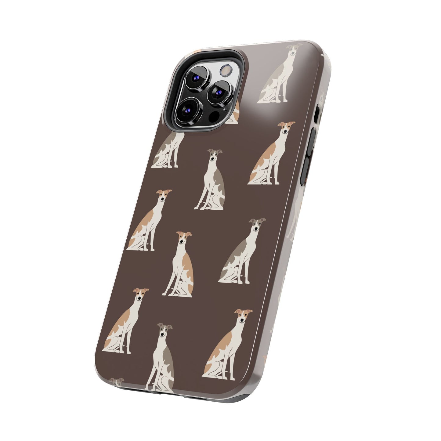 Elegant Grey Hound Pattern Phone Case - Durable & Stylish Dog Lover Accessory