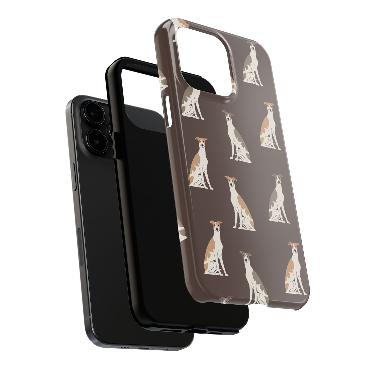 Elegant Grey Hound Pattern Phone Case - Durable & Stylish Dog Lover Accessory