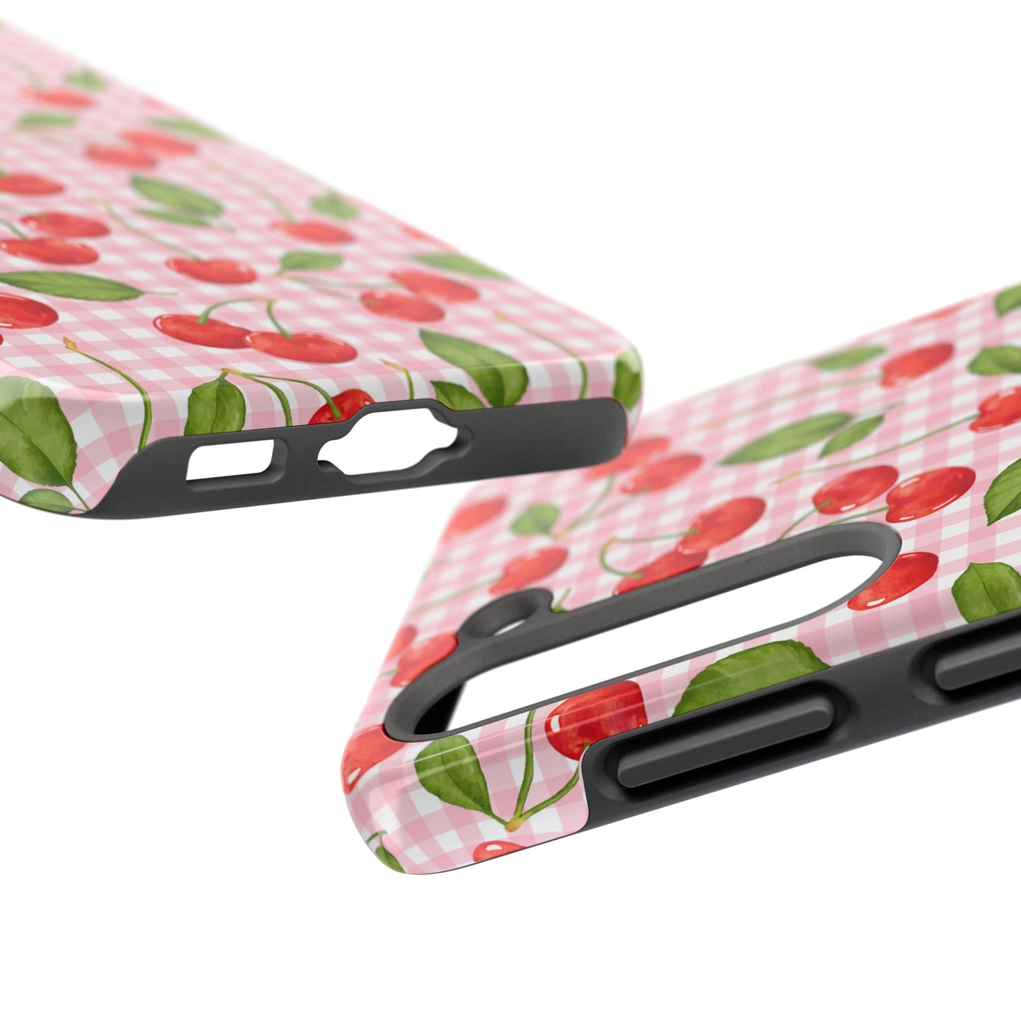 Cherry-Pattern Tough Phone Case - Cute & Durable Protective Case