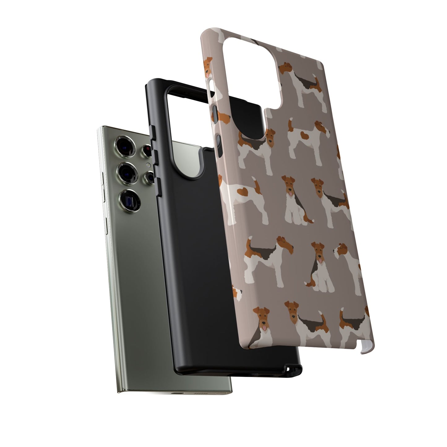 Dog Lover Tough Case - Stylish Phone Case Featuring Playful Fox Terriers