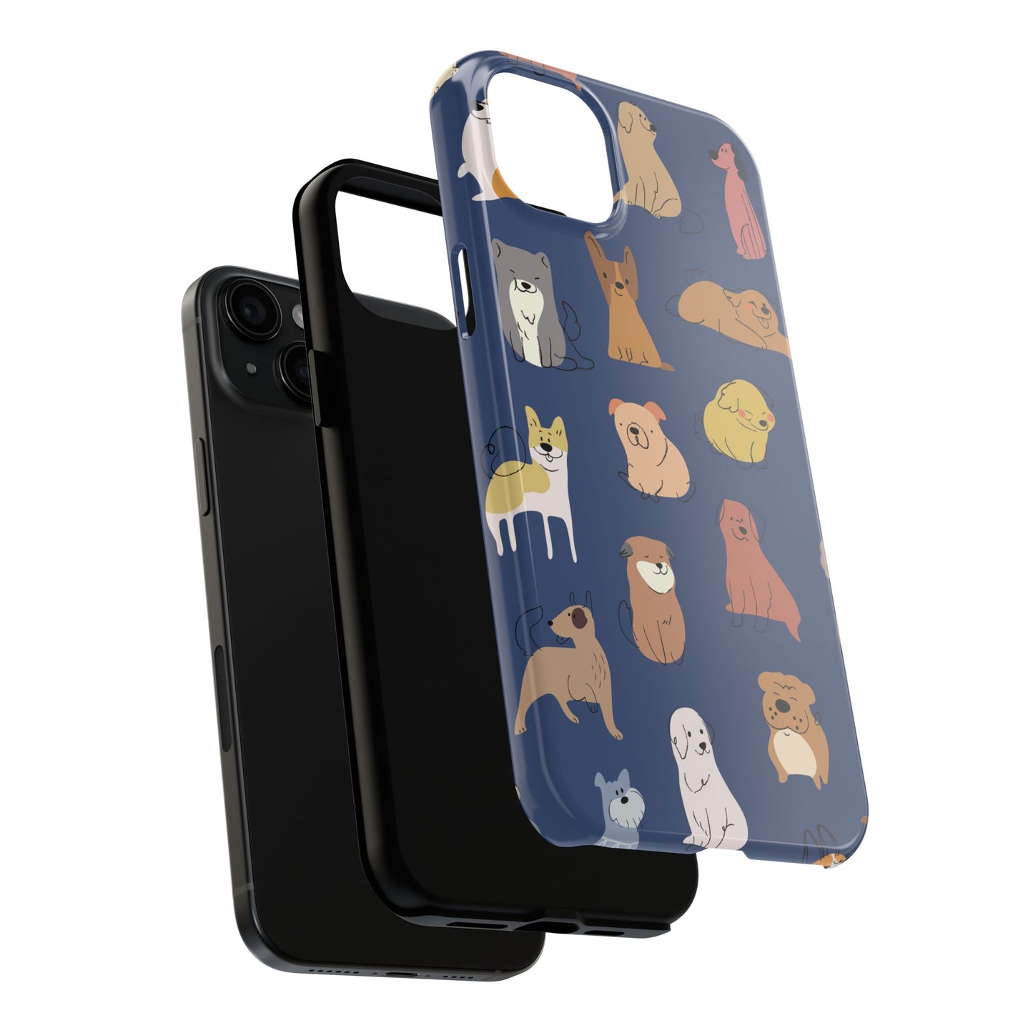 Cute Cartoon Dog Tough Phone Case - Perfect for Pet Lovers