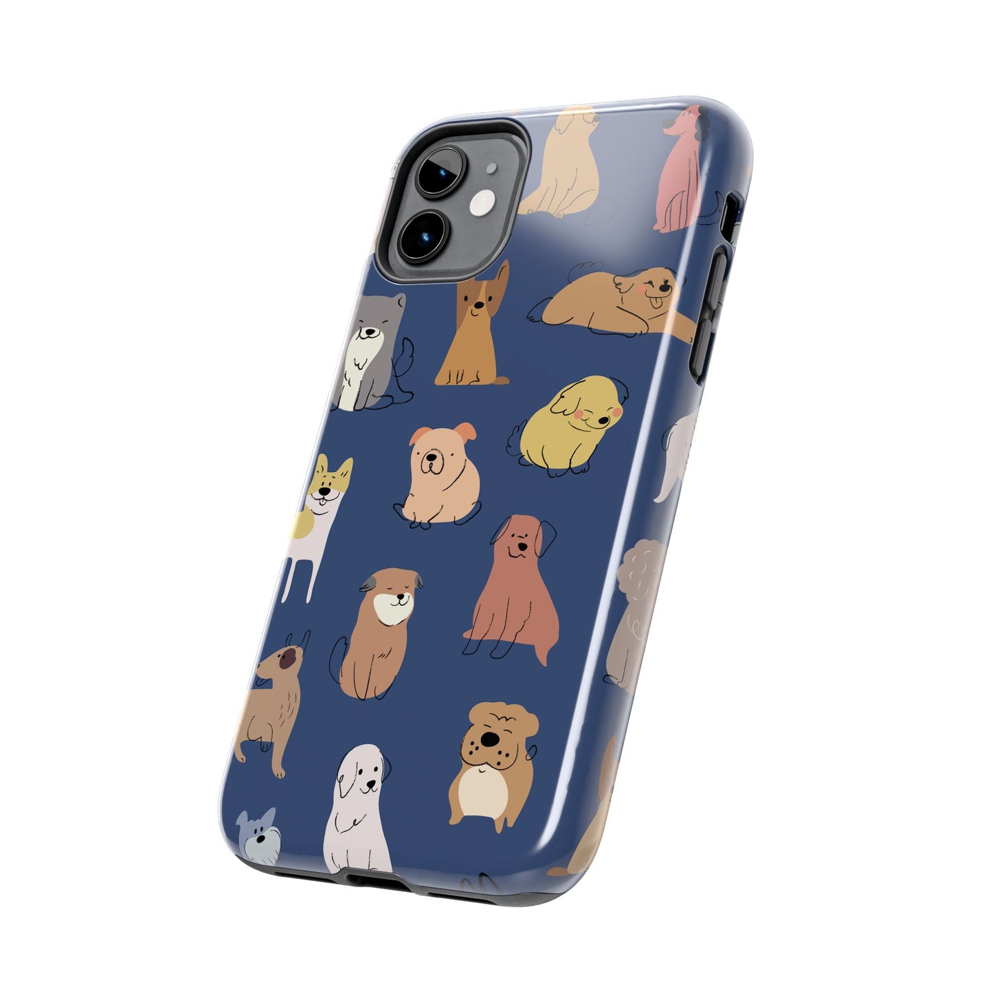 Cute Cartoon Dog Tough Phone Case - Perfect for Pet Lovers
