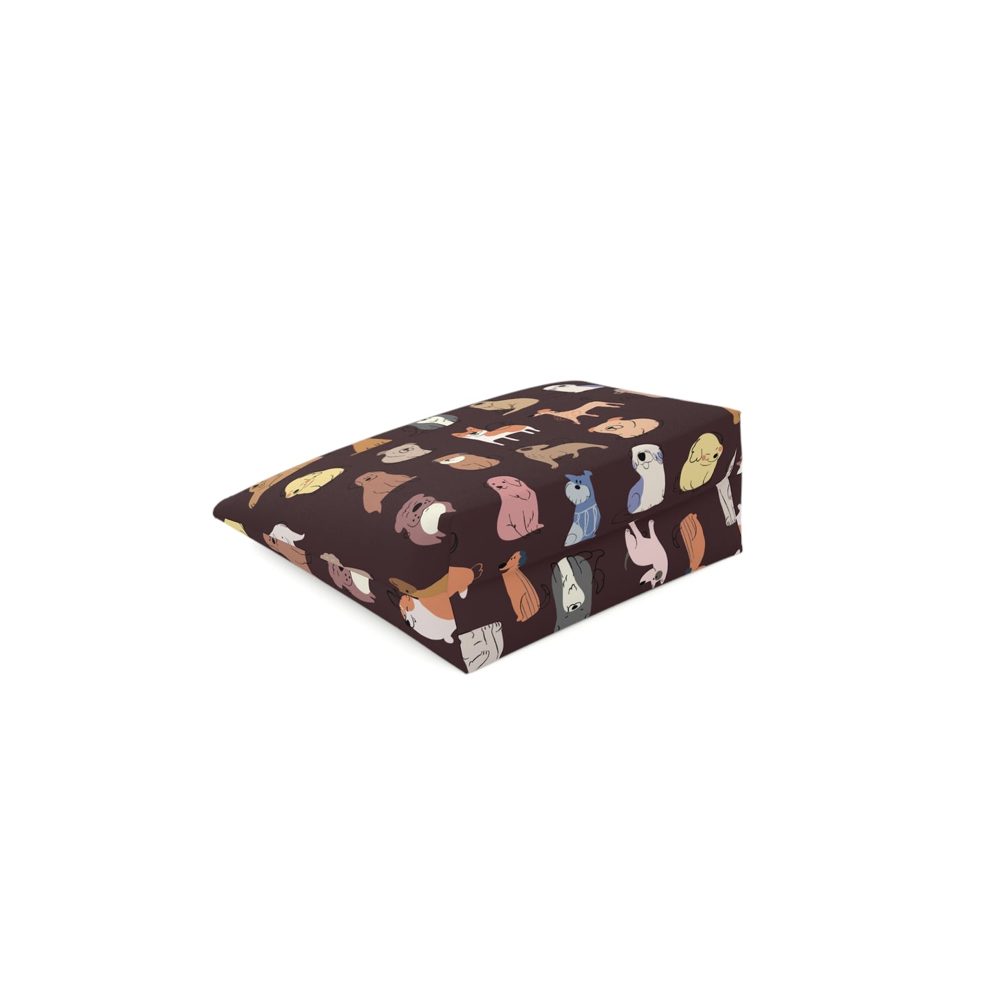 Adorable Dog Patterned Cotton Cosmetic Bag - Perfect Gift for Pet Lovers