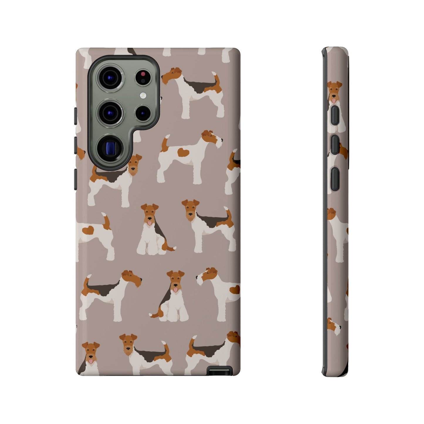Dog Lover Tough Case - Stylish Phone Case Featuring Playful Fox Terriers