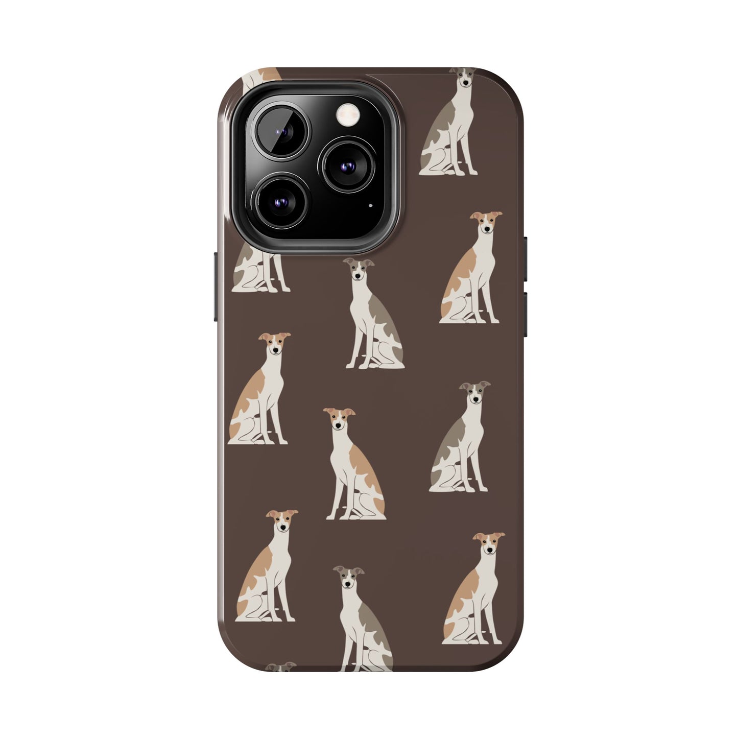 Elegant Grey Hound Pattern Phone Case - Durable & Stylish Dog Lover Accessory