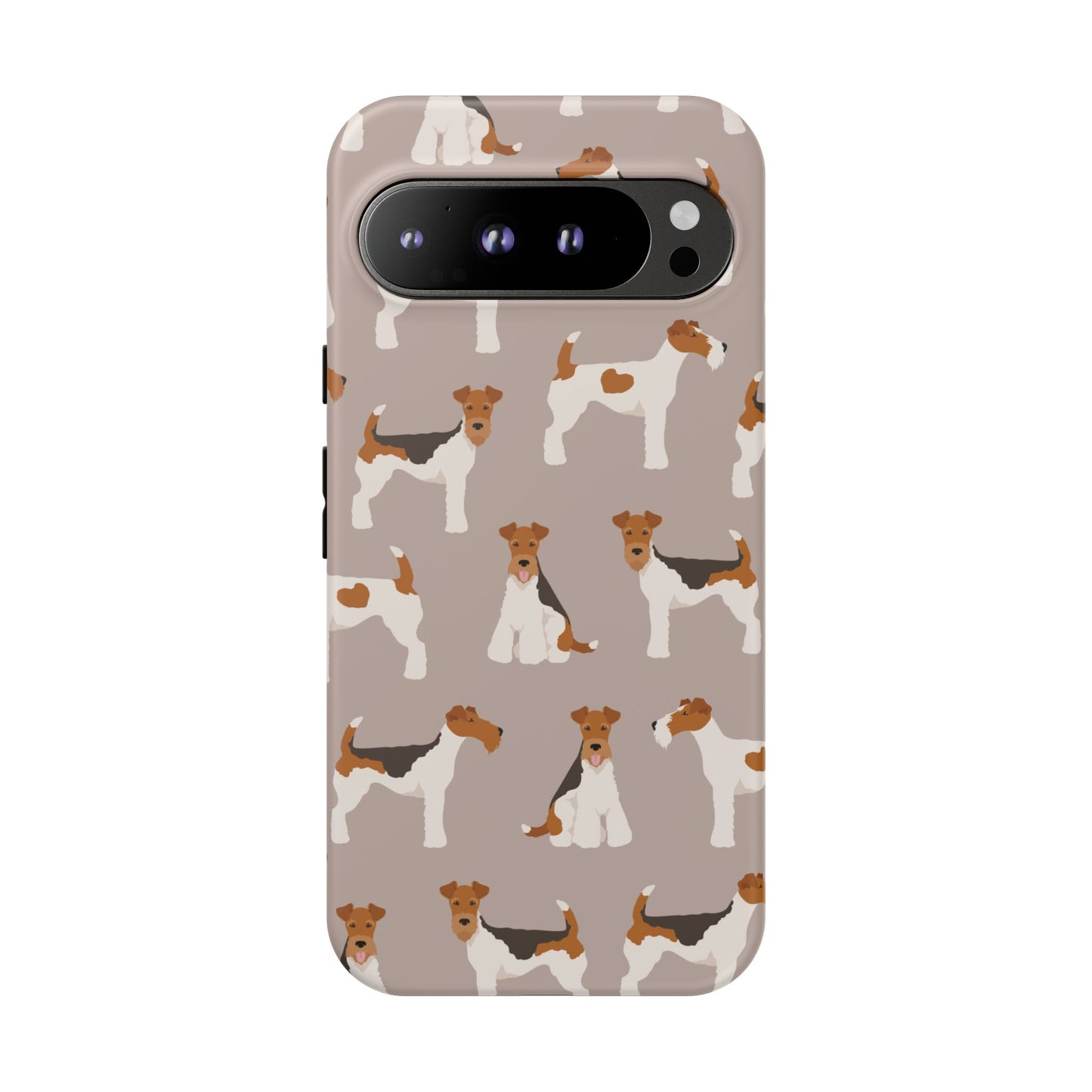 Dog Lover Tough Case - Stylish Phone Case Featuring Playful Fox Terriers