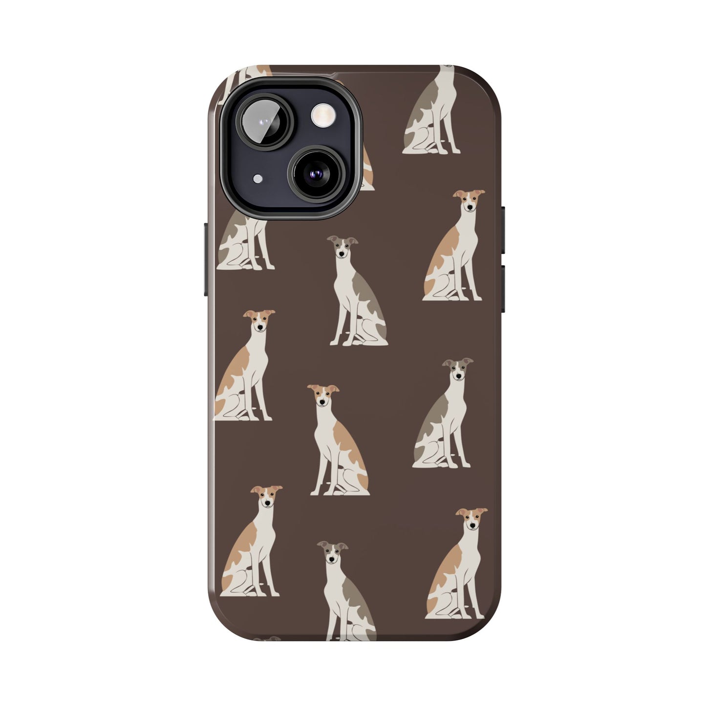 Elegant Grey Hound Pattern Phone Case - Durable & Stylish Dog Lover Accessory