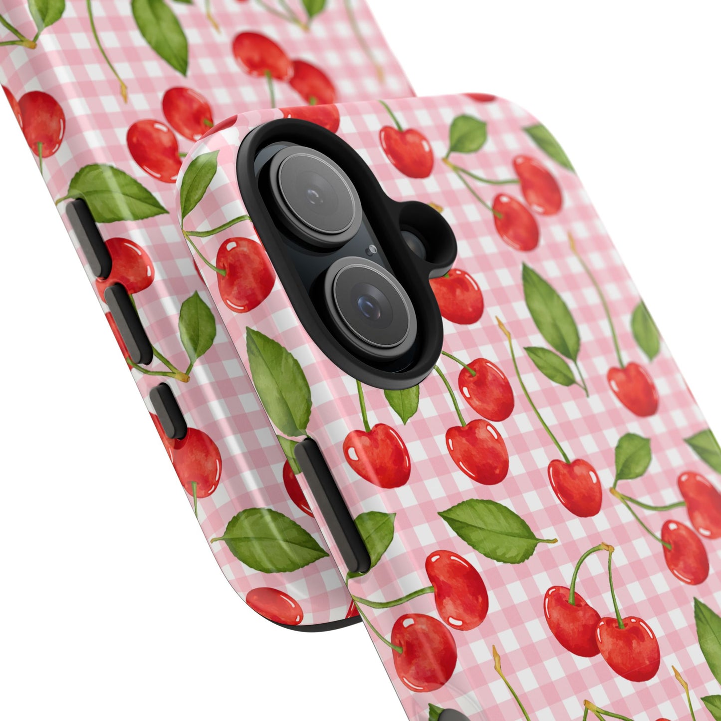 Cherry-Pattern Tough Phone Case - Cute & Durable Protective Case