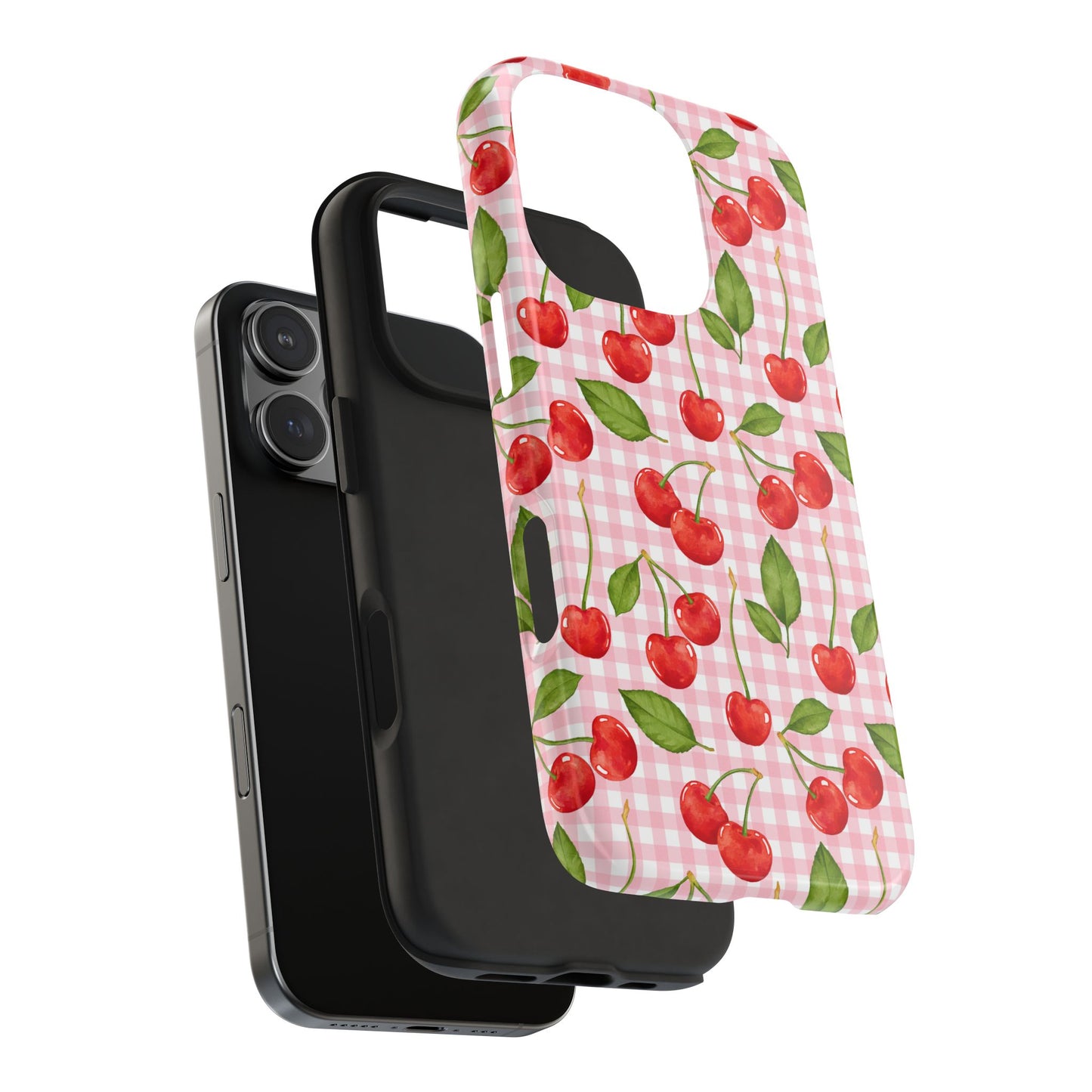Cherry-Pattern Tough Phone Case - Cute & Durable Protective Case