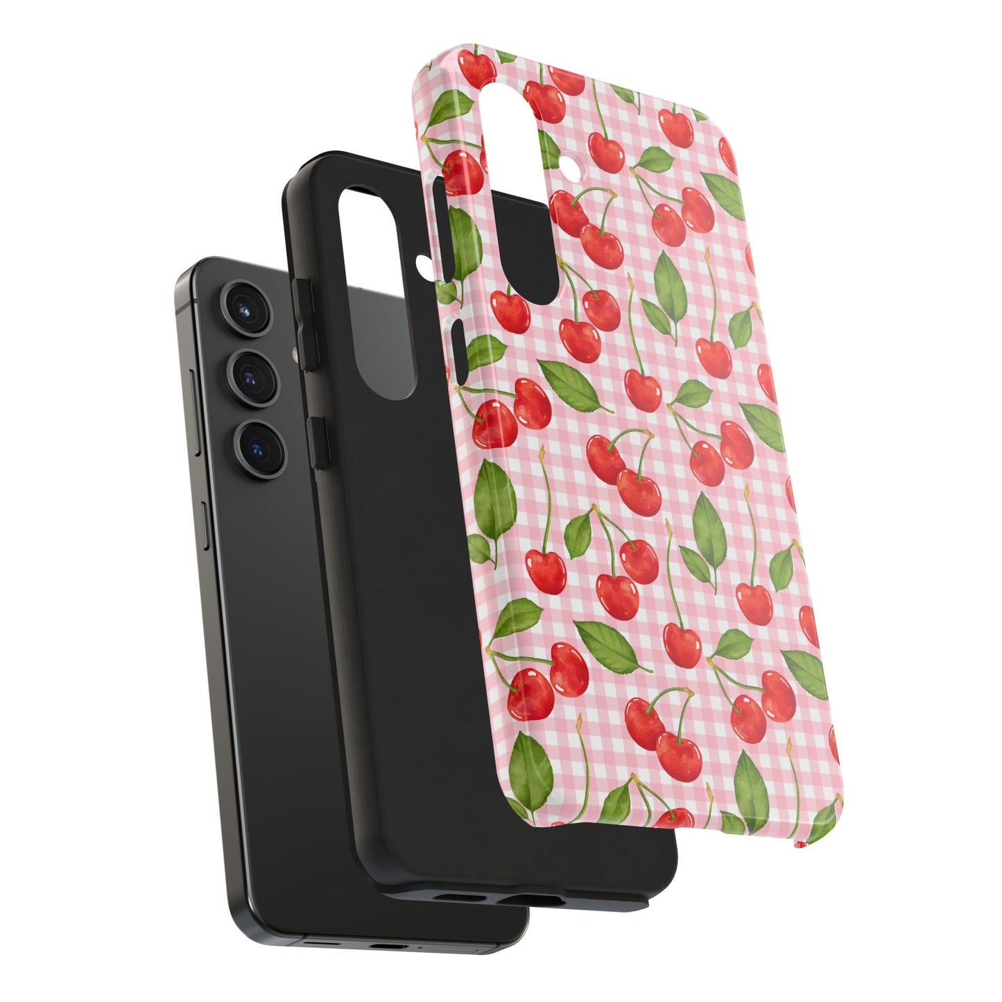 Cherry-Pattern Tough Phone Case - Cute & Durable Protective Case