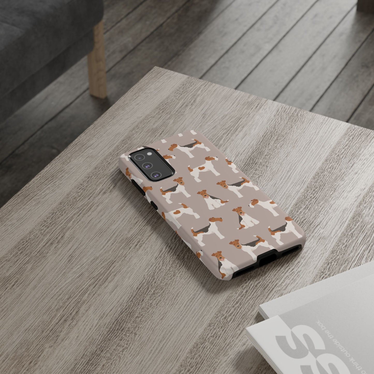 Dog Lover Tough Case - Stylish Phone Case Featuring Playful Fox Terriers