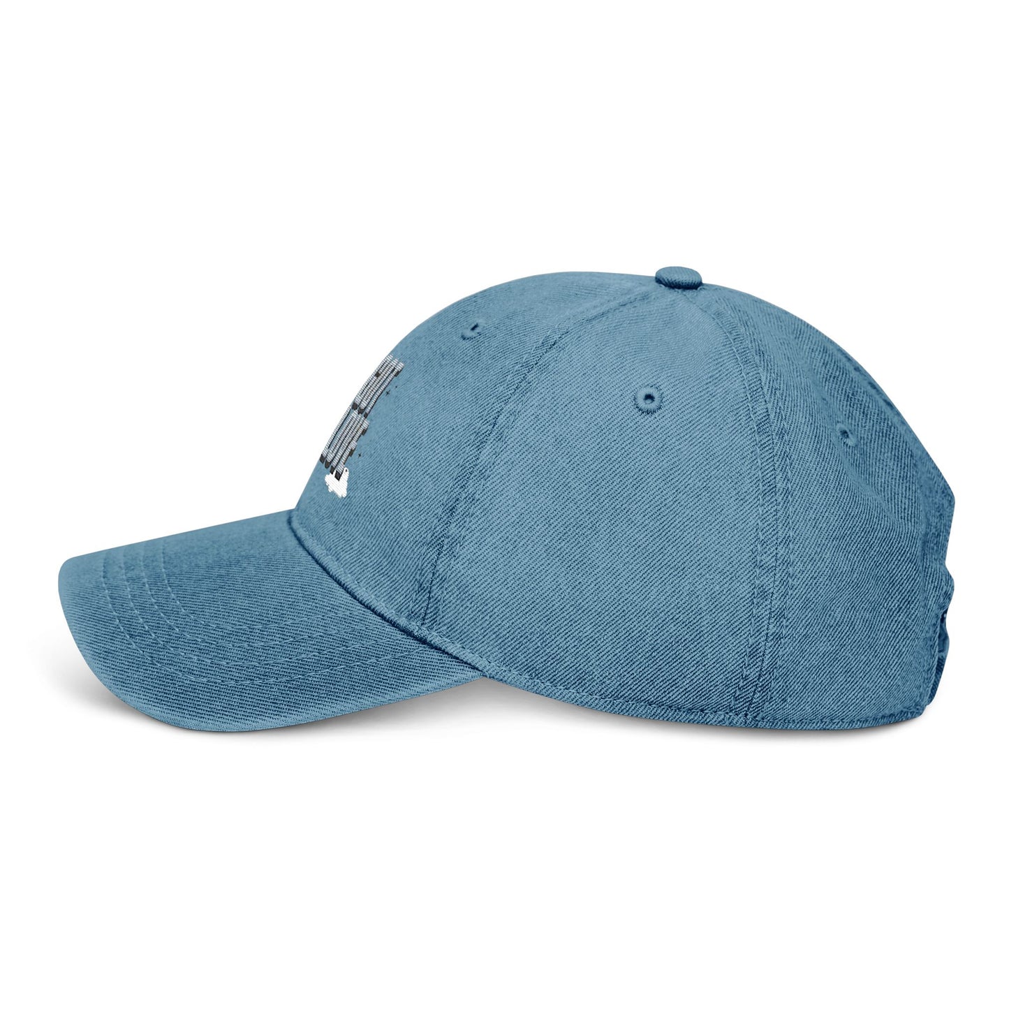 Embroidered Denim Hat - "You Hut This Love" Casual Cap