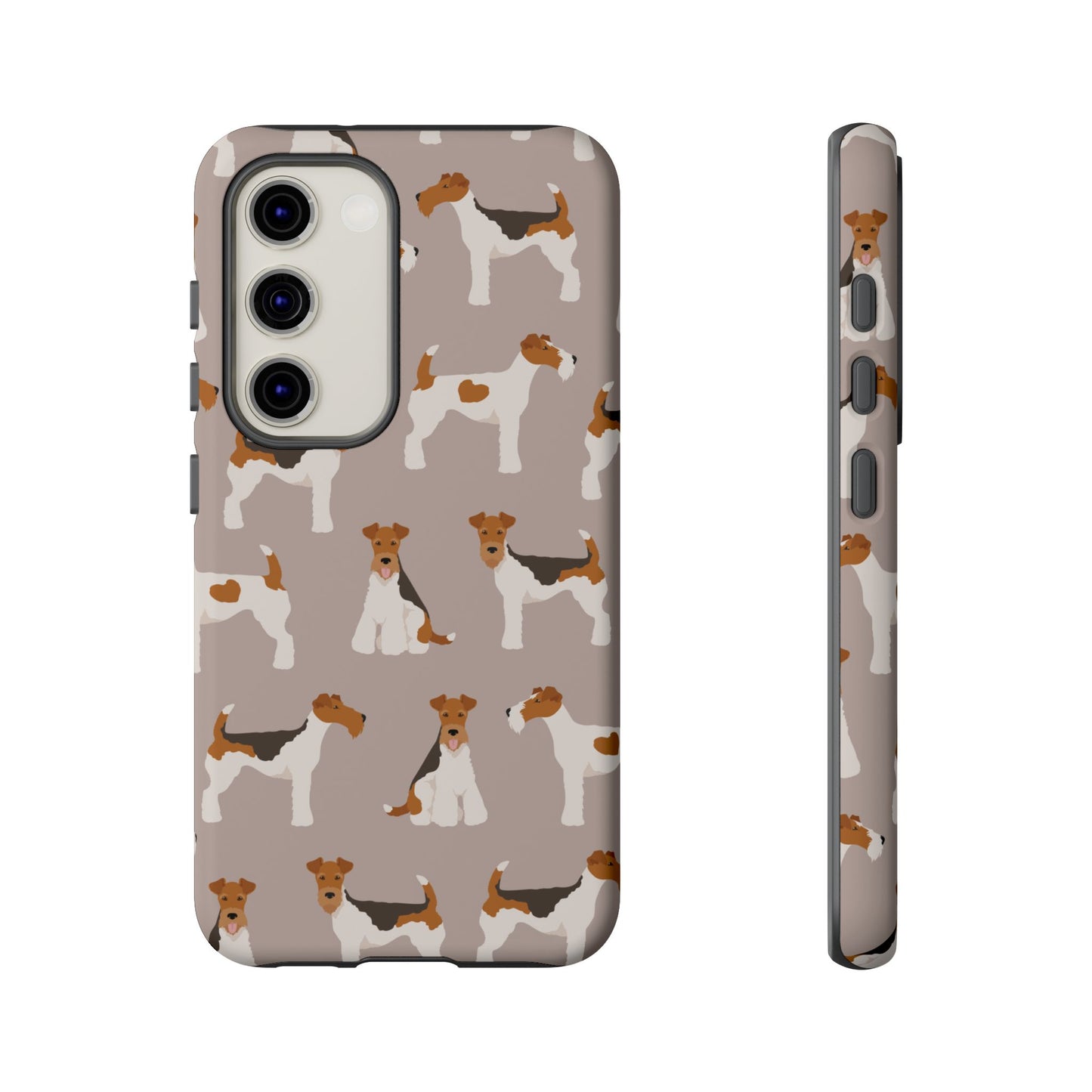 Dog Lover Tough Case - Stylish Phone Case Featuring Playful Fox Terriers