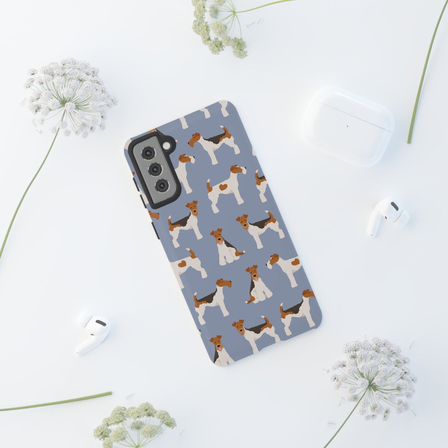 Wire Fox Terrier Lover Tough Case - Stylish Phone Case Featuring Playful Fox Terriers