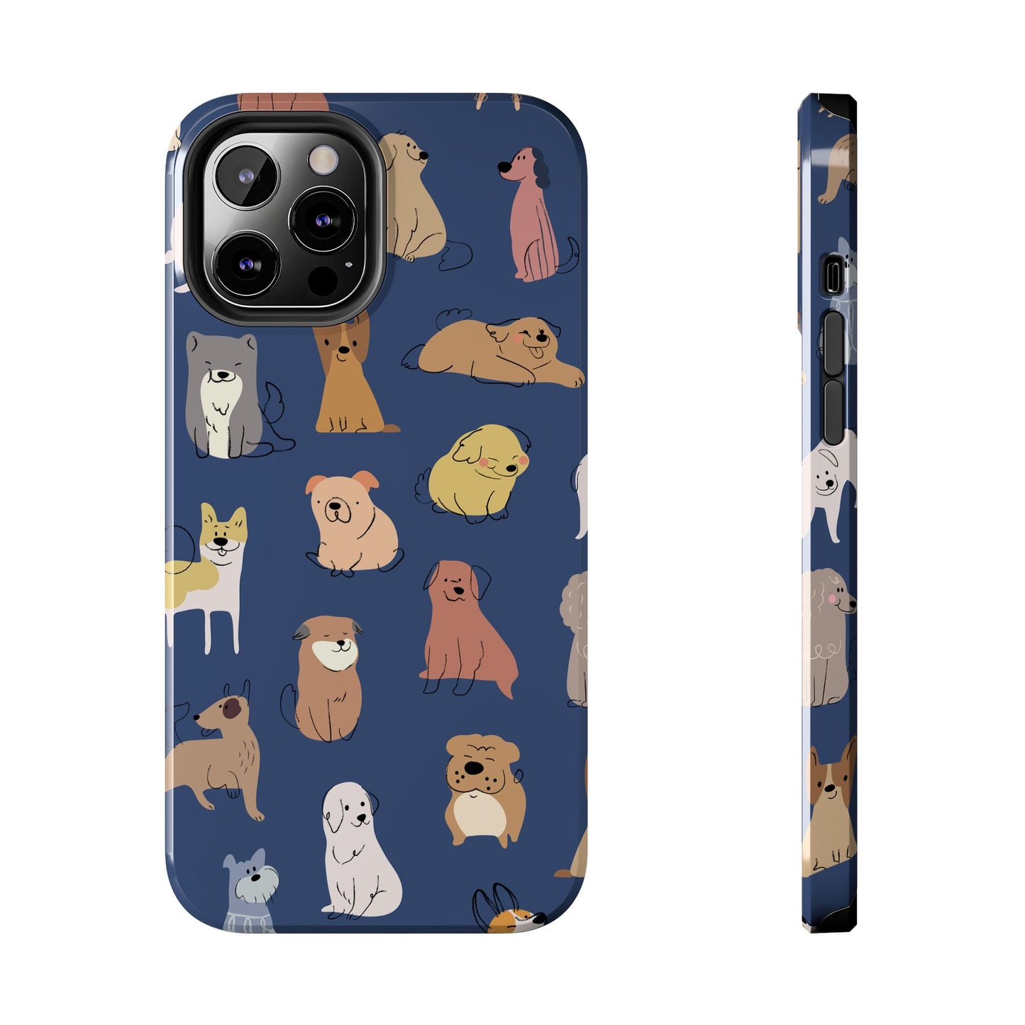 Cute Cartoon Dog Tough Phone Case - Perfect for Pet Lovers