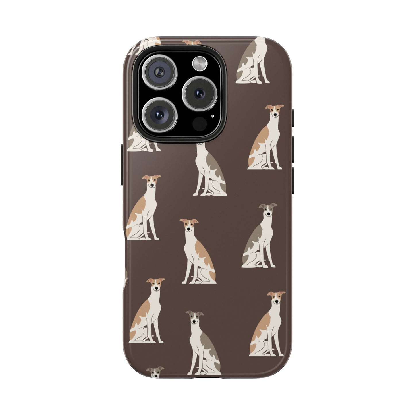 Elegant Grey Hound Pattern Phone Case - Durable & Stylish Dog Lover Accessory