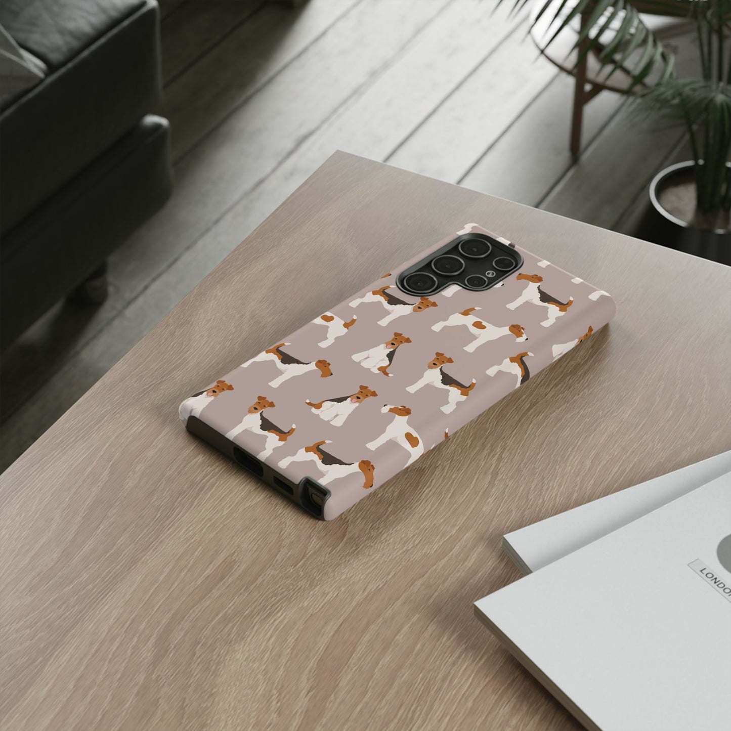 Dog Lover Tough Case - Stylish Phone Case Featuring Playful Fox Terriers