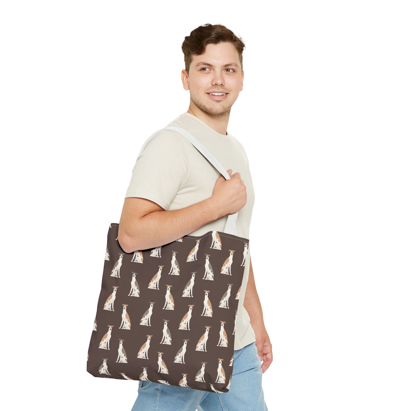 Grey Hound Dog Pattern Tote Bag - Perfect for Pet Lovers!