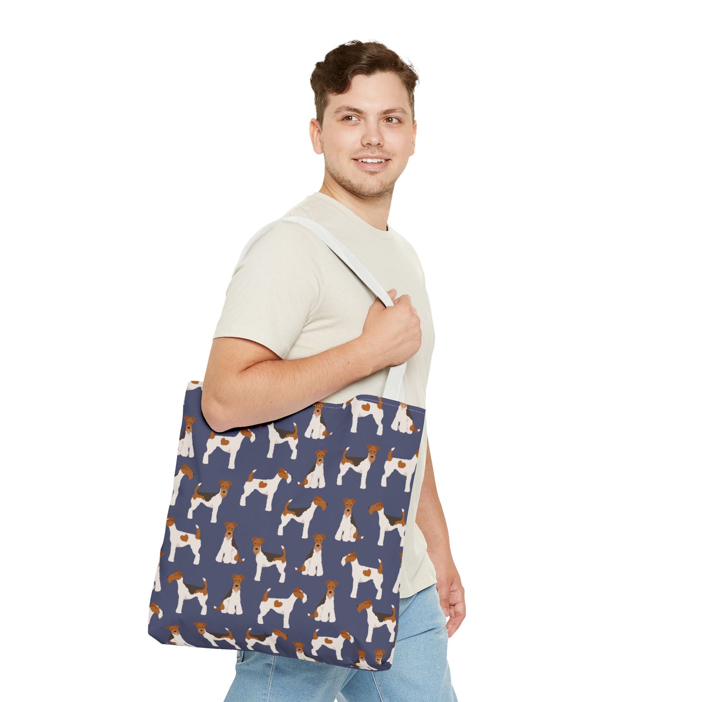 Wire Fox Terrier Dog Pattern Tote Bag - Perfect for Pet Lovers!