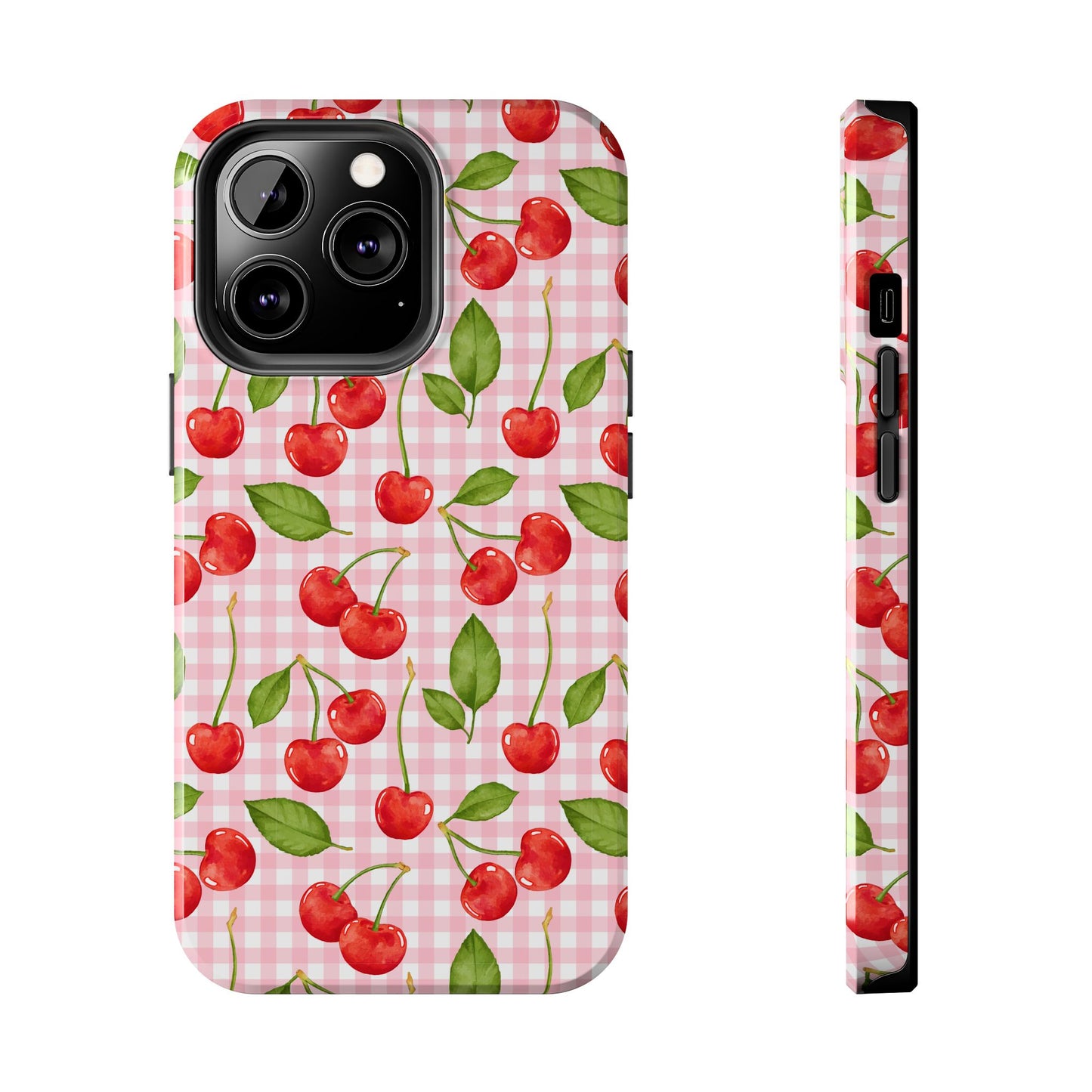 Cherry-Pattern Tough Phone Case - Cute & Durable Protective Case
