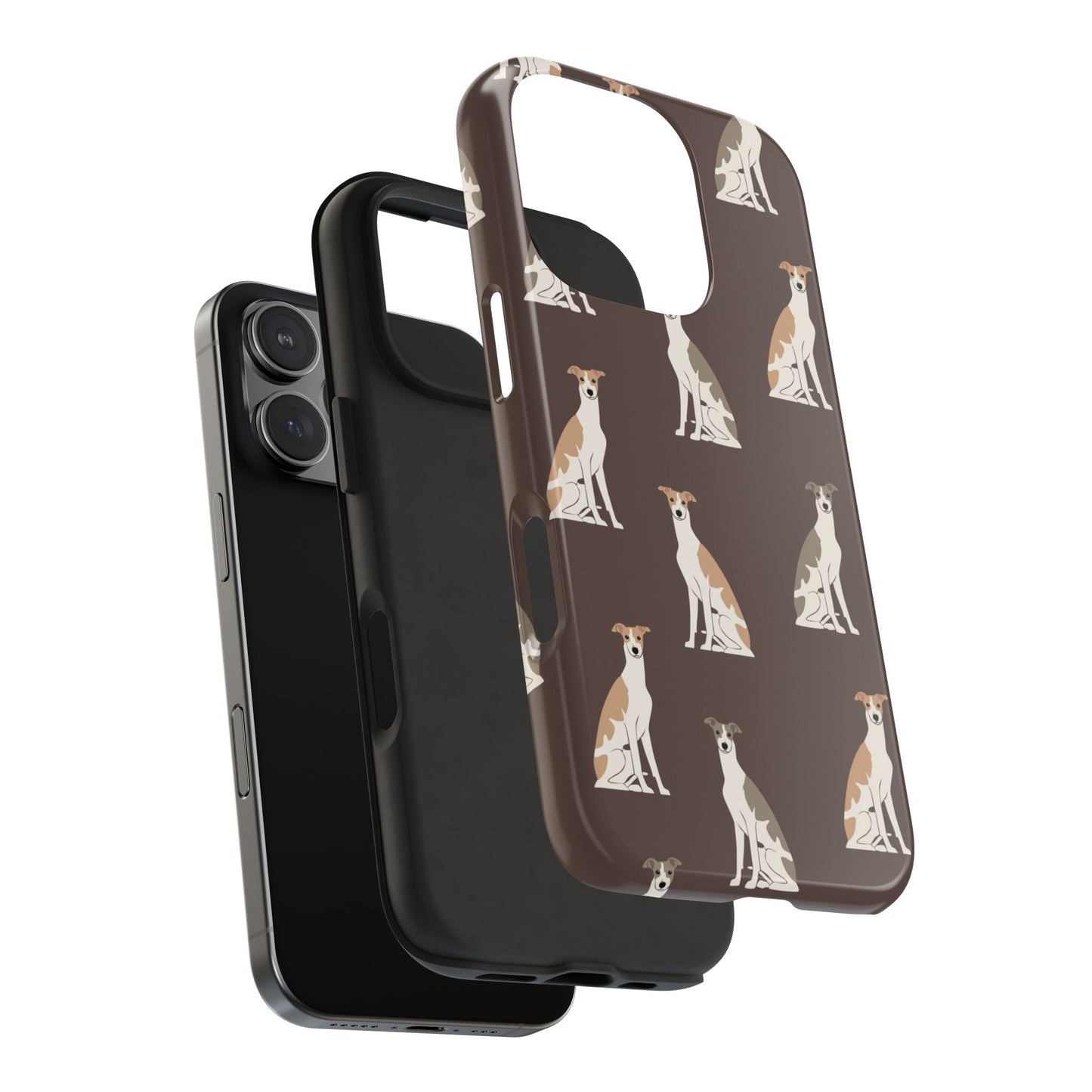 Elegant Grey Hound Pattern Phone Case - Durable & Stylish Dog Lover Accessory