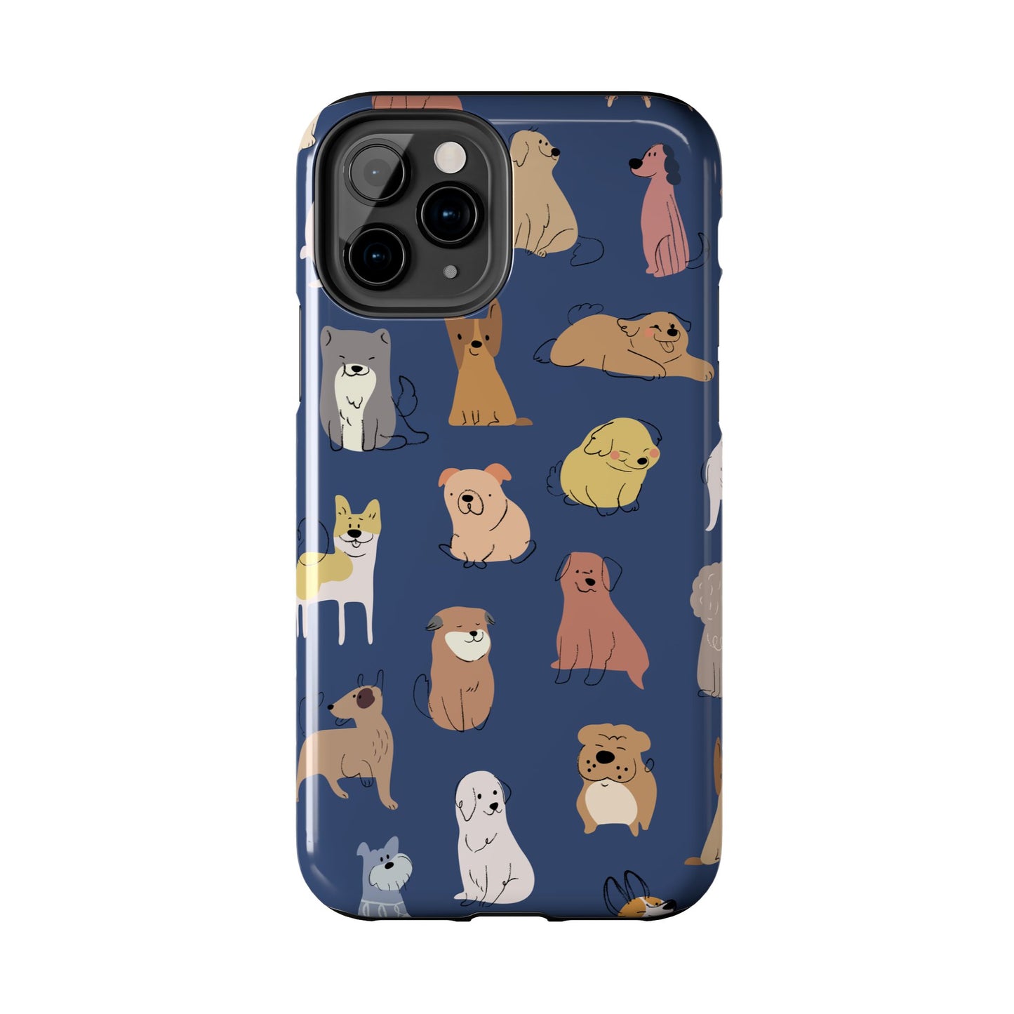 Cute Cartoon Dog Tough Phone Case - Perfect for Pet Lovers