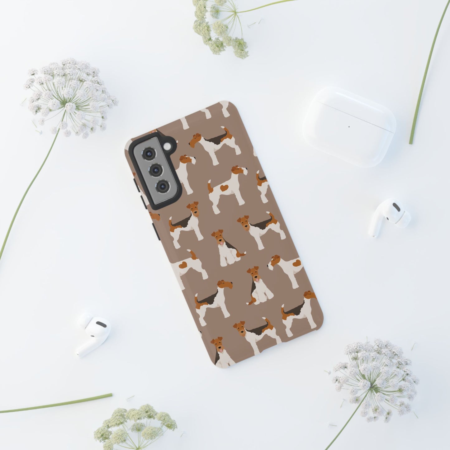 Wire Fox Terrier Lover Tough Case - Stylish Phone Case Featuring Playful Fox Terriers