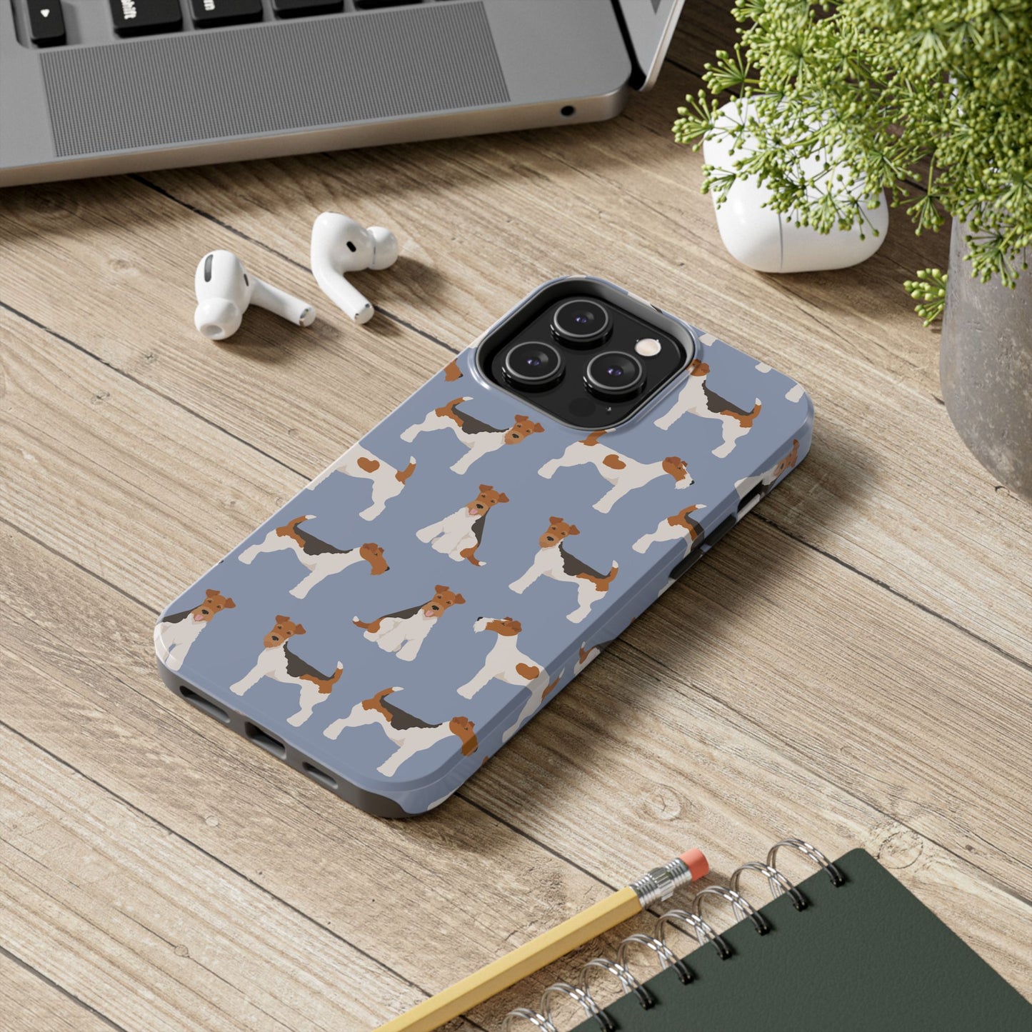Playful Wire Fox Terrier Phone Case - Durable & Stylish Dog Lover Accessory