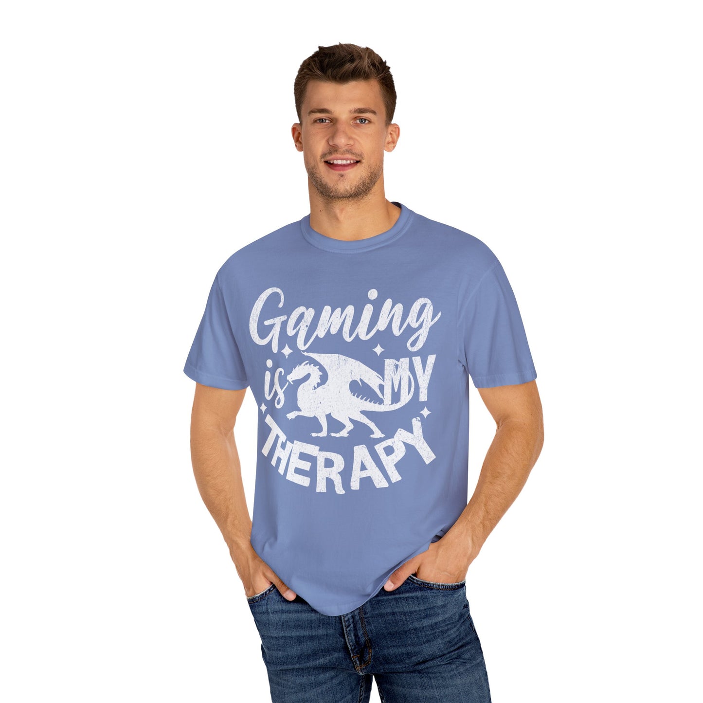 Gaming Therapy Unisex Garment-Dyed T-Shirt | Perfect for Gamers & Casual Wear