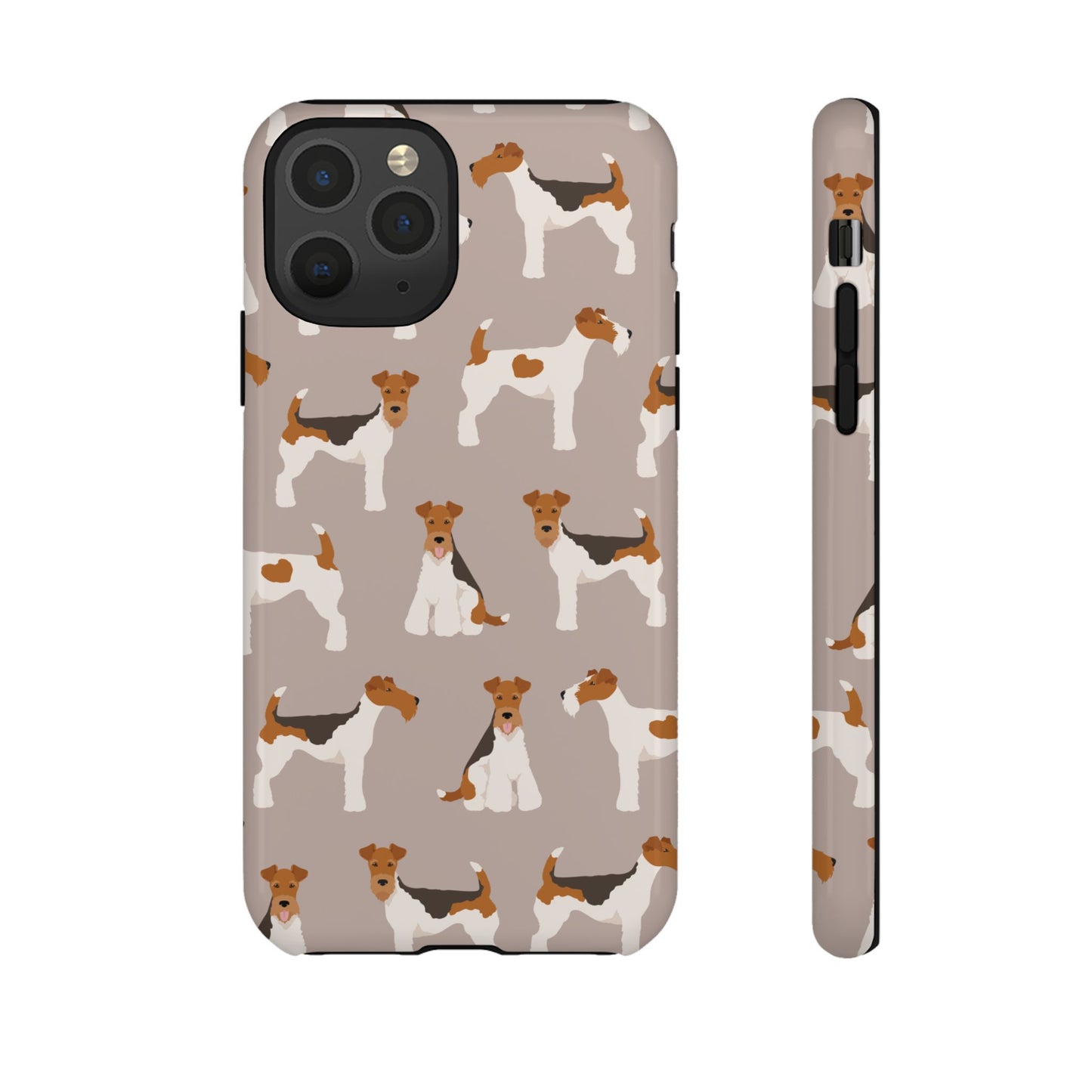 Dog Lover Tough Case - Stylish Phone Case Featuring Playful Fox Terriers