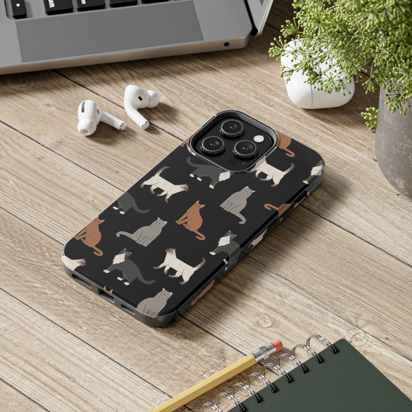 Cubist Cat Tough Phone Case - Stylish & Durable for Pet Fans