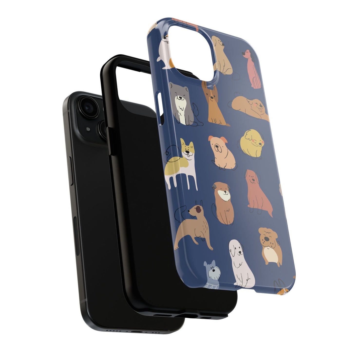Cute Cartoon Dog Tough Phone Case - Perfect for Pet Lovers