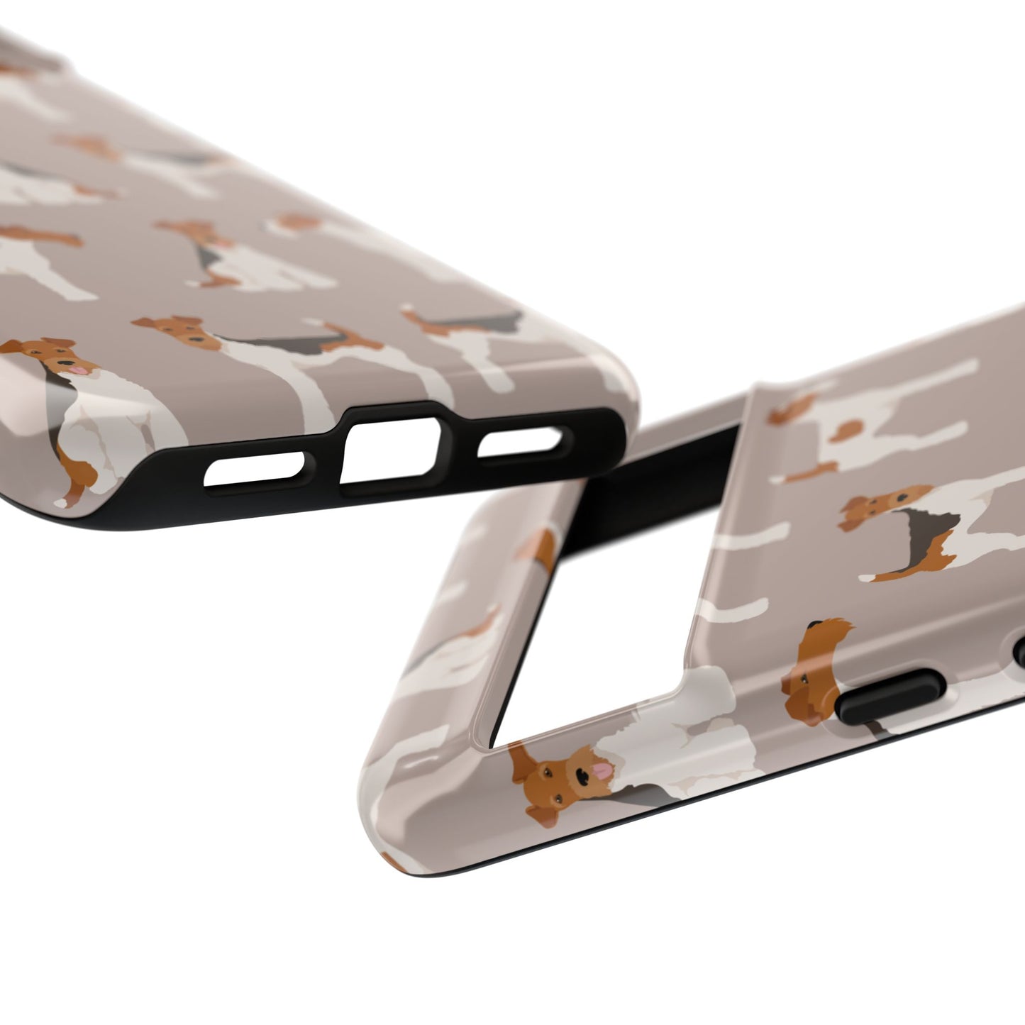 Dog Lover Tough Case - Stylish Phone Case Featuring Playful Fox Terriers