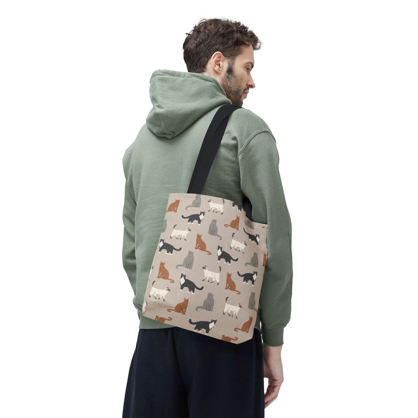 Cubist Cat Pattern Tote Bag - Perfect for Pet Lovers