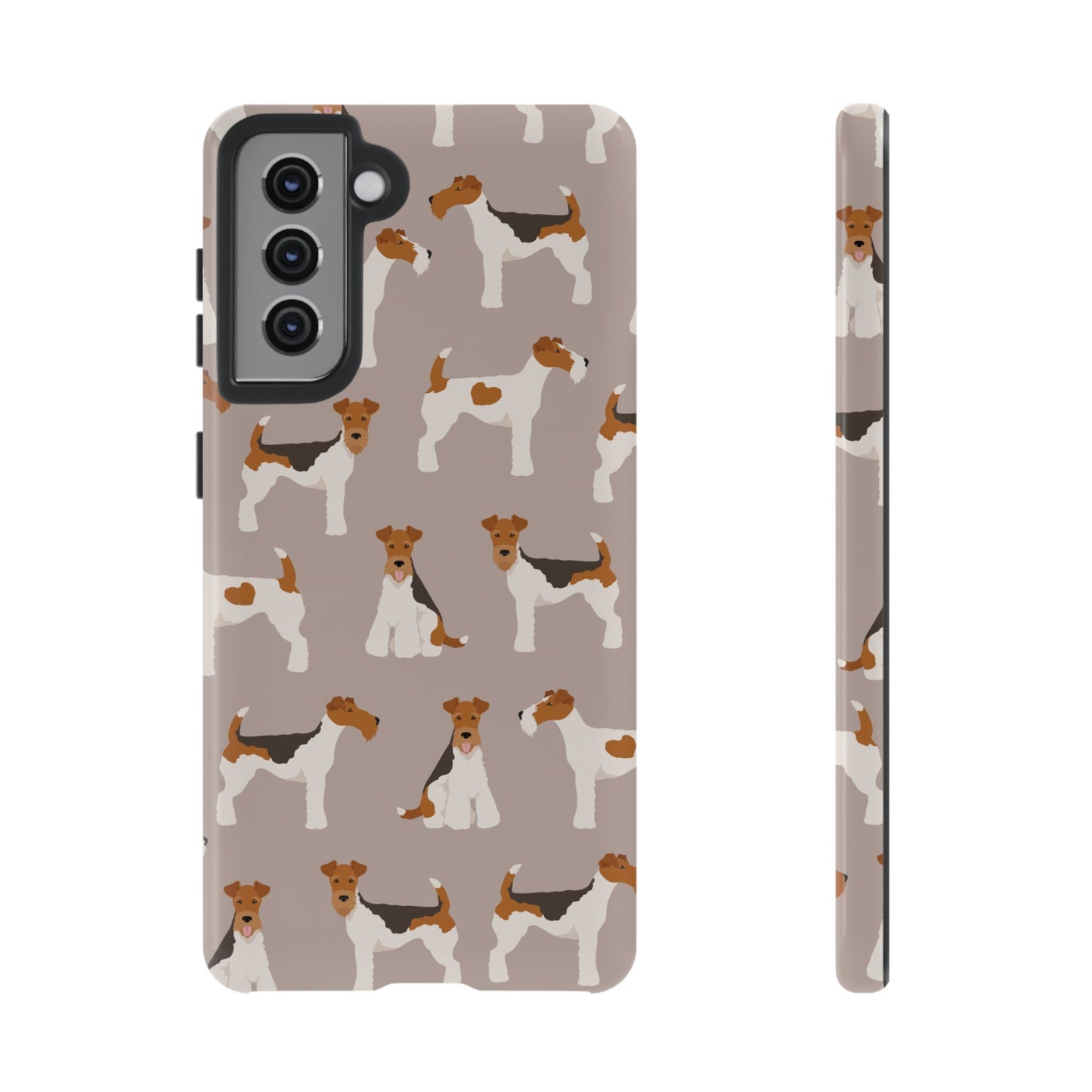 Dog Lover Tough Case - Stylish Phone Case Featuring Playful Fox Terriers