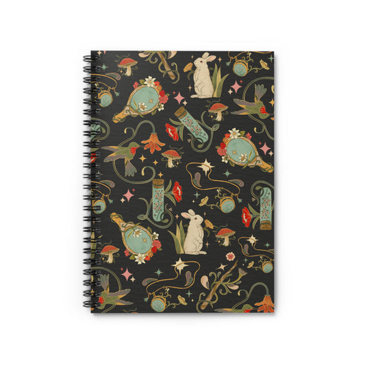 Whimsical Floral Spiral Notebook - Ruled Line for Creative Souls