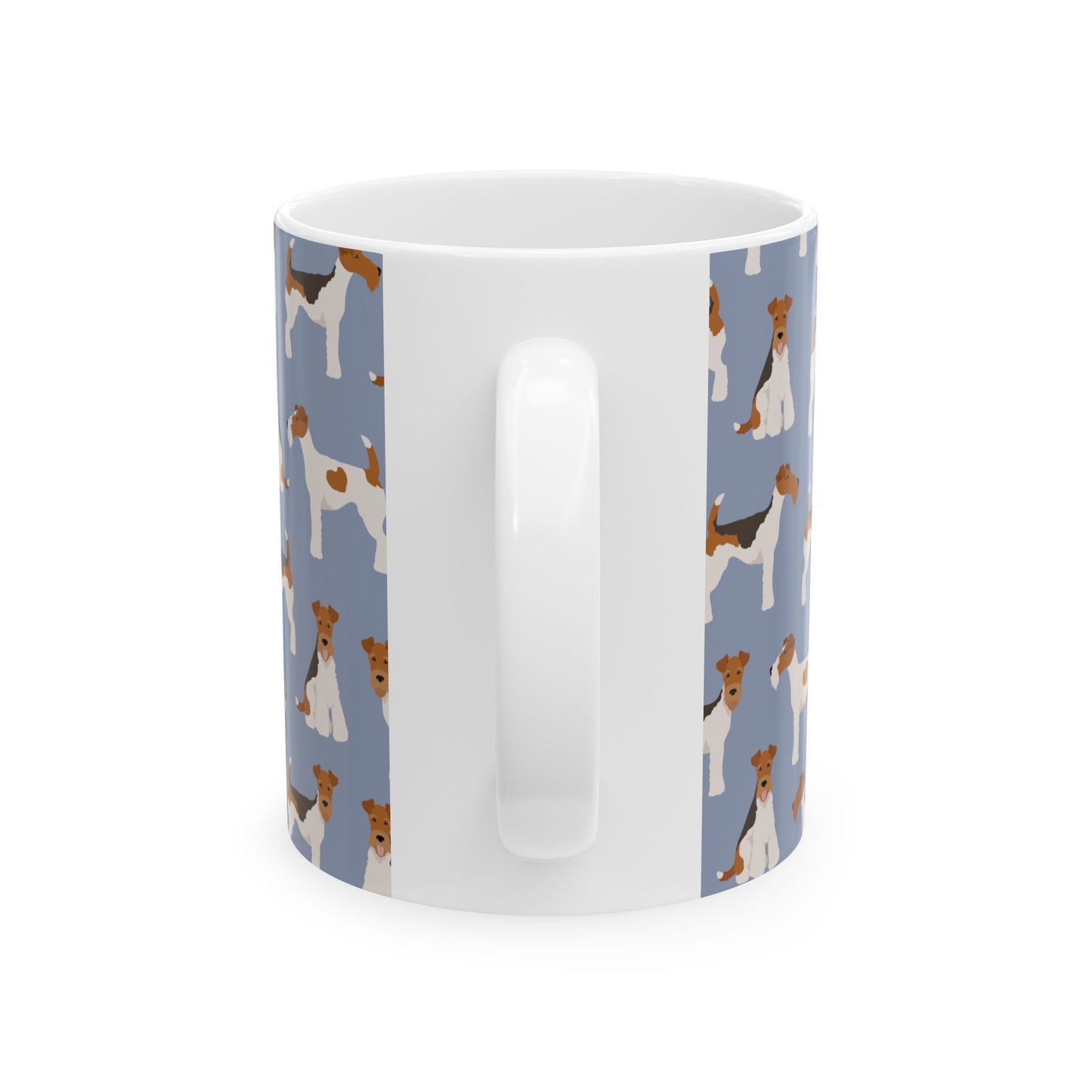 Whimsical Fox Terrier Ceramic Mug – Dog Lover’s Coffee Cup, 11oz & 15oz