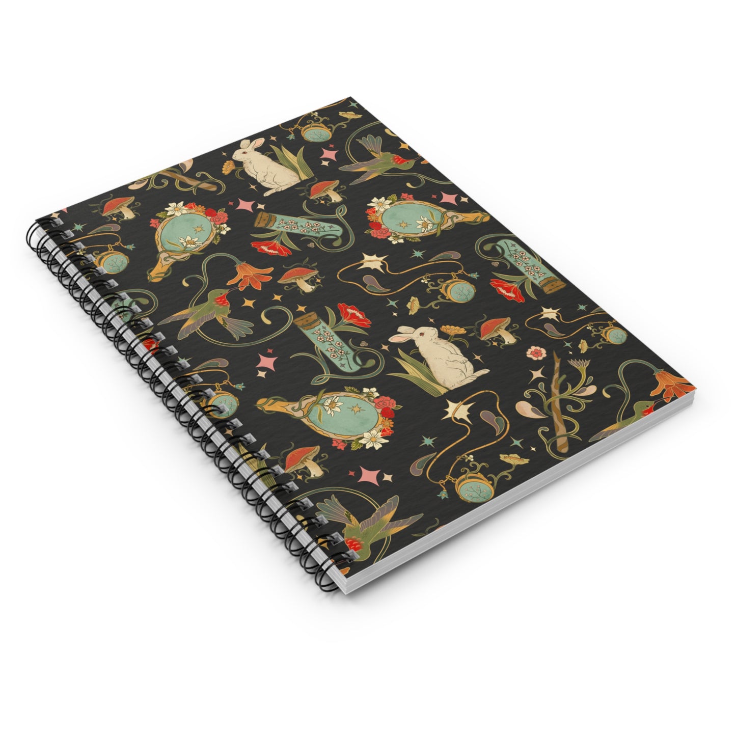 Whimsical Floral Spiral Notebook - Ruled Line for Creative Souls