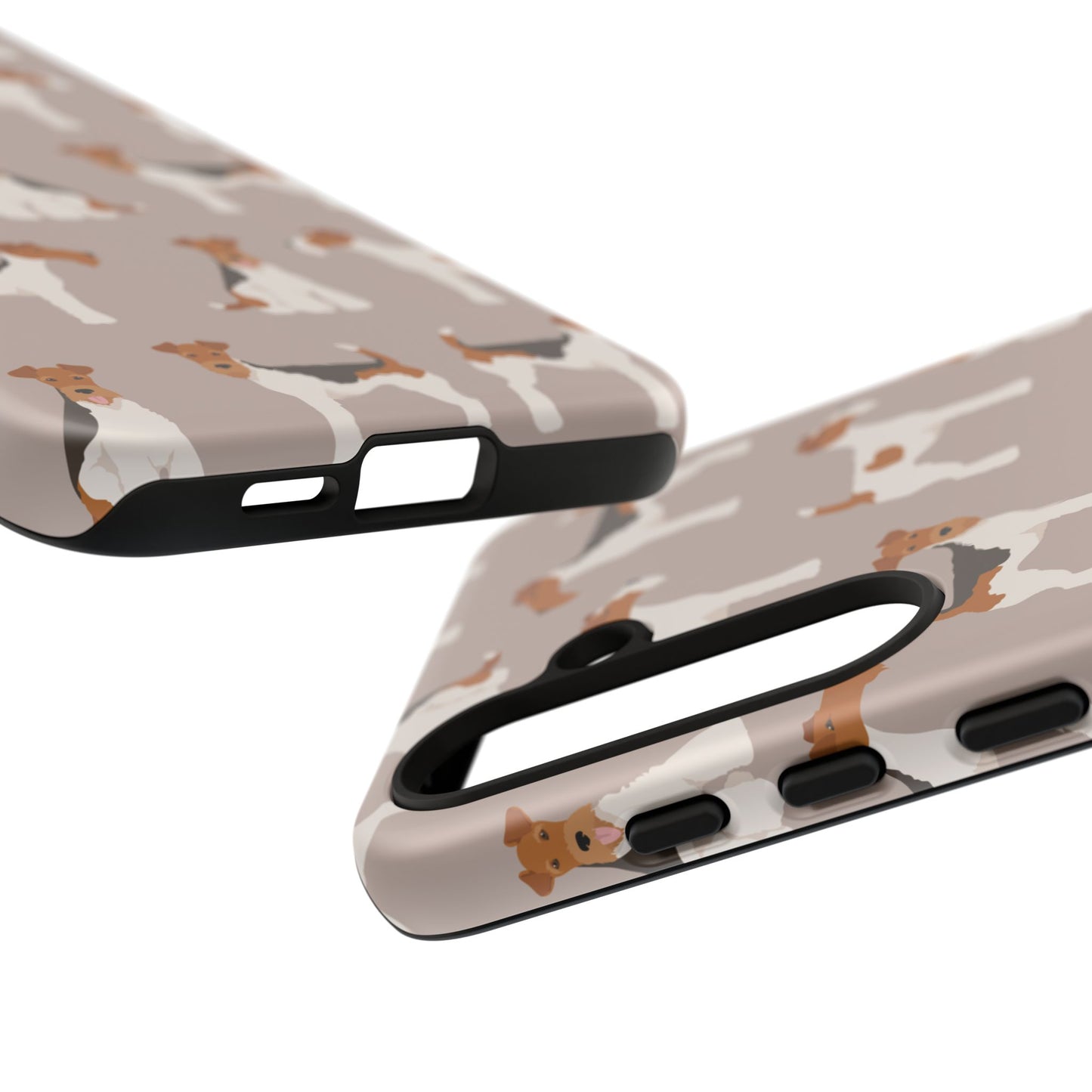 Dog Lover Tough Case - Stylish Phone Case Featuring Playful Fox Terriers
