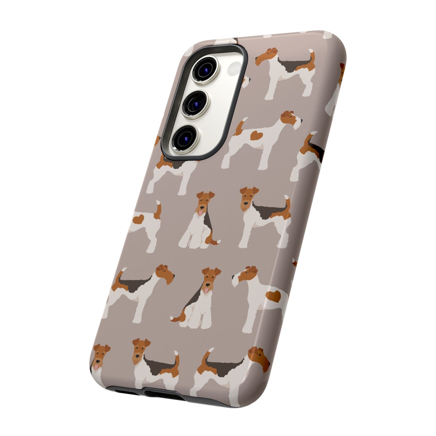 Dog Lover Tough Case - Stylish Phone Case Featuring Playful Fox Terriers