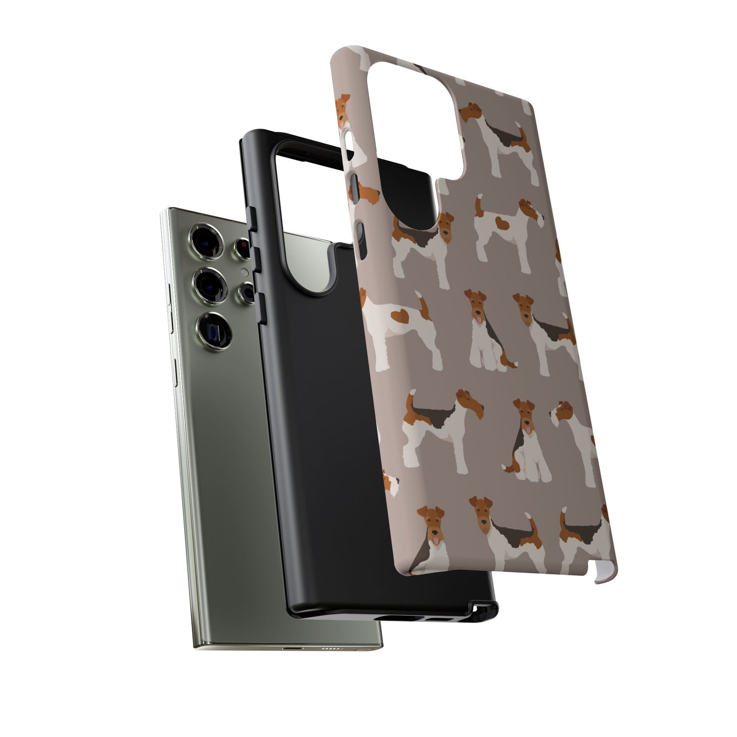 Dog Lover Tough Case - Stylish Phone Case Featuring Playful Fox Terriers
